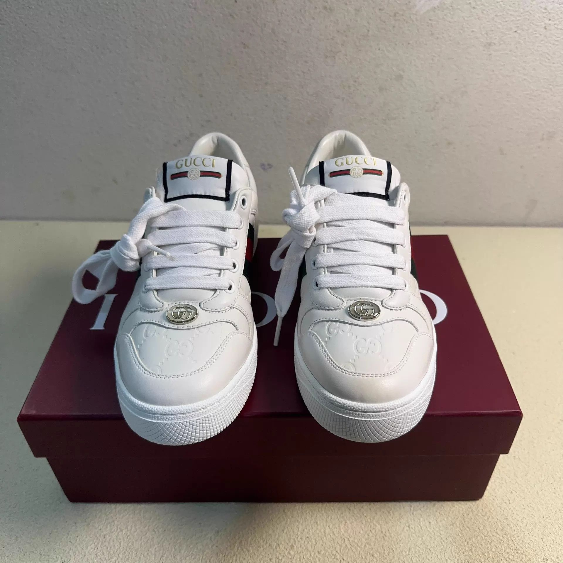 Gucci GUCCI Screener White Low Top Unisex Sneakers 36.5 Size US 6 / IT 36 - 2 Thumbnail