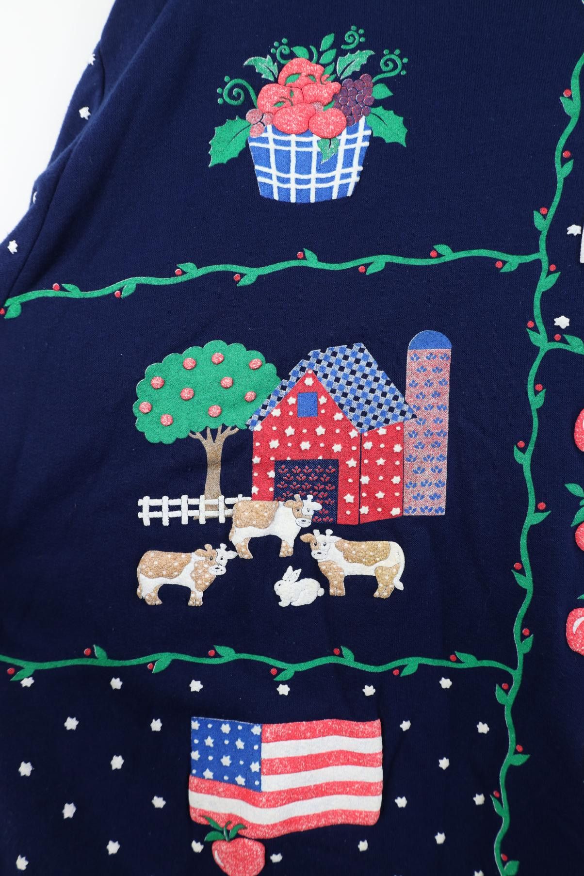 Vintage Vintage 90s Country Primitive Farmhouse Bear Sweatshirt USA Size L / US 10 / IT 46 - 4 Thumbnail
