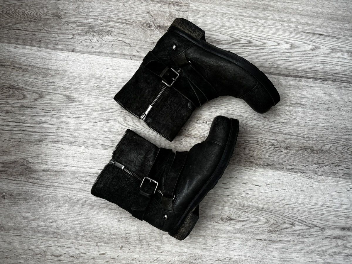 Other Italian Leather Zip Biker Boots – Made in Italy – EU 37 Size US 7 / IT 37 - 2 Thumbnail