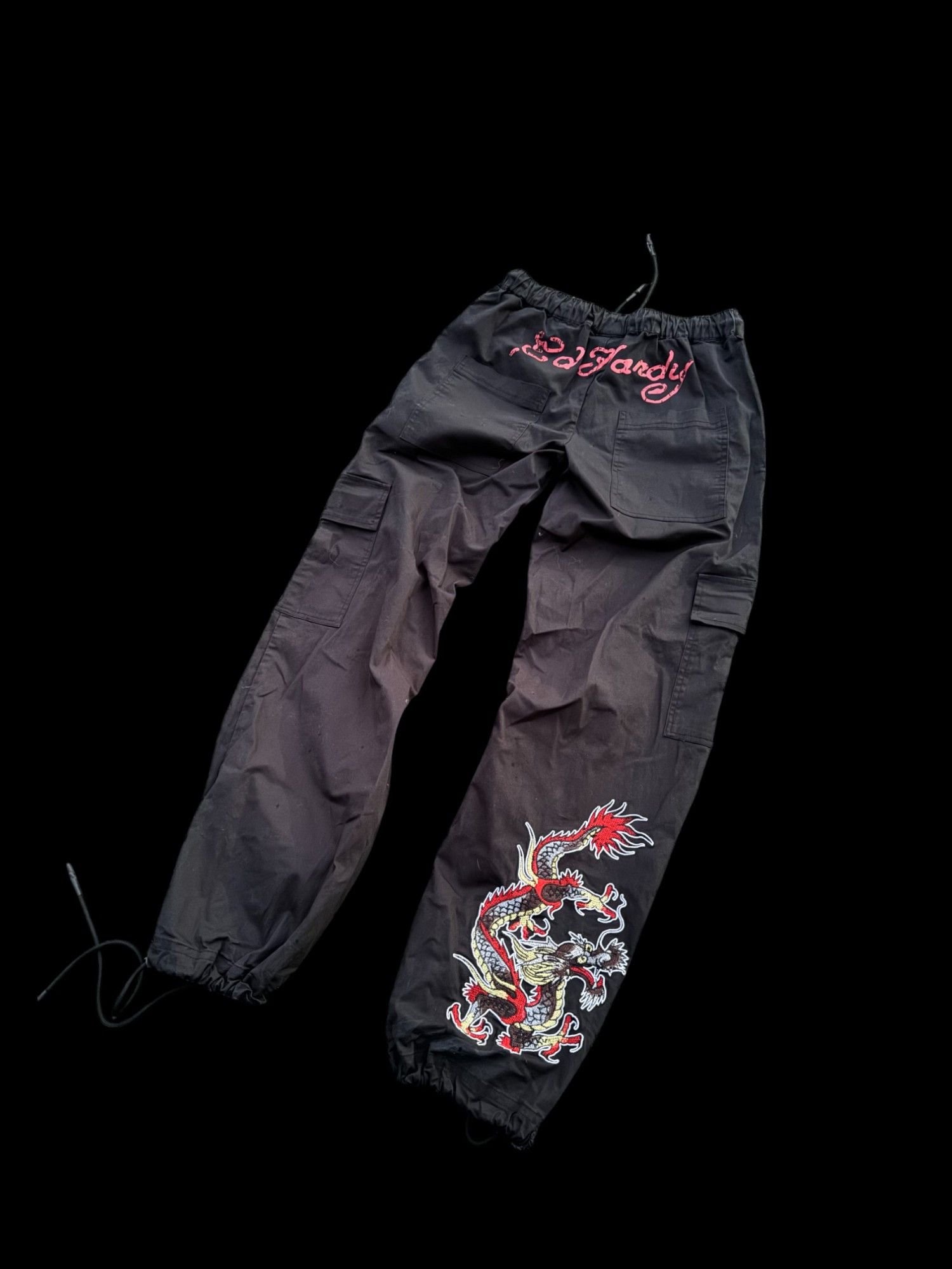 Ed Hardy × Urban Outfitters Ed Hardy Rare Logo Baggy Parachute Pants Size 27" / US 4 / IT 40 - 1 Thumbnail