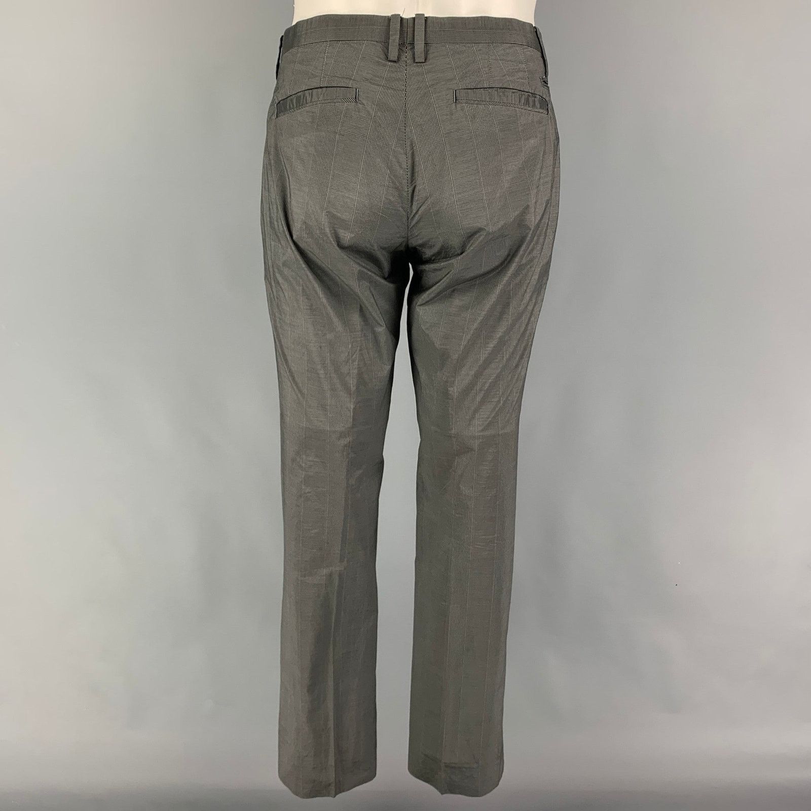 Paul Smith Size S Gray Glenplaid Cotton Silk Notch Lapel Suit Size 38R - 6 Thumbnail