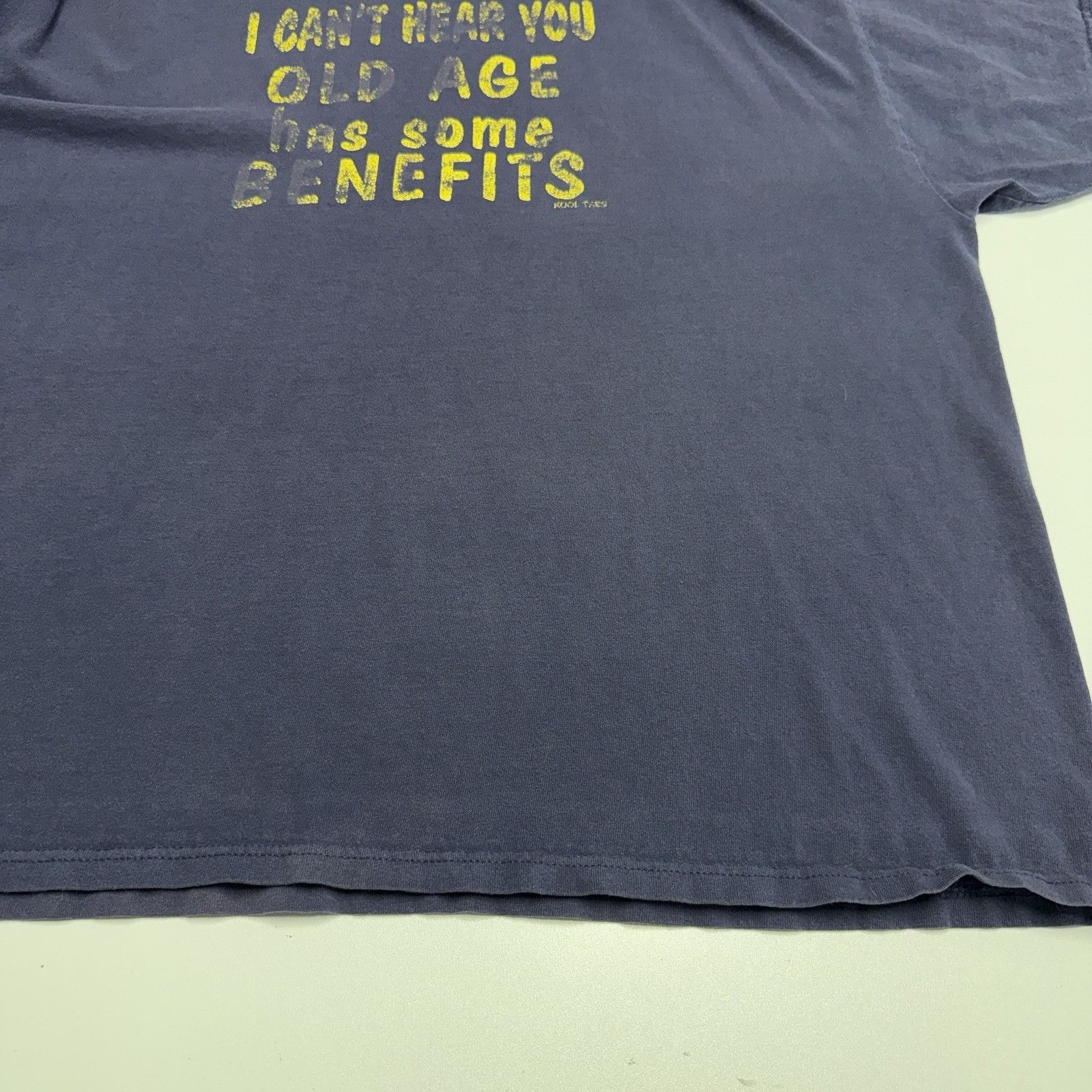Vintage Vintage Funny Old Age Parody T Shirt Mens XL Blue Y2k Words Size US XL / EU 56 / 4 - 5 Thumbnail