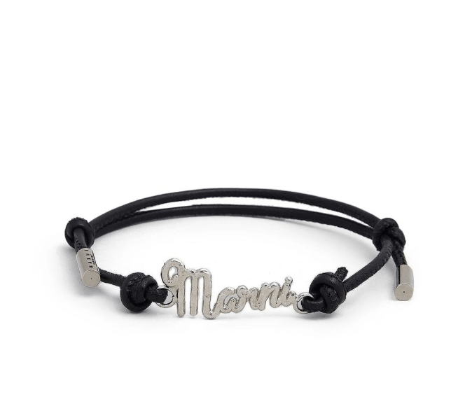 Marni BNWT AW22 MARNI LOGO PLAQUE ROPE BRACELET COAL Size ONE SIZE - 3 Thumbnail