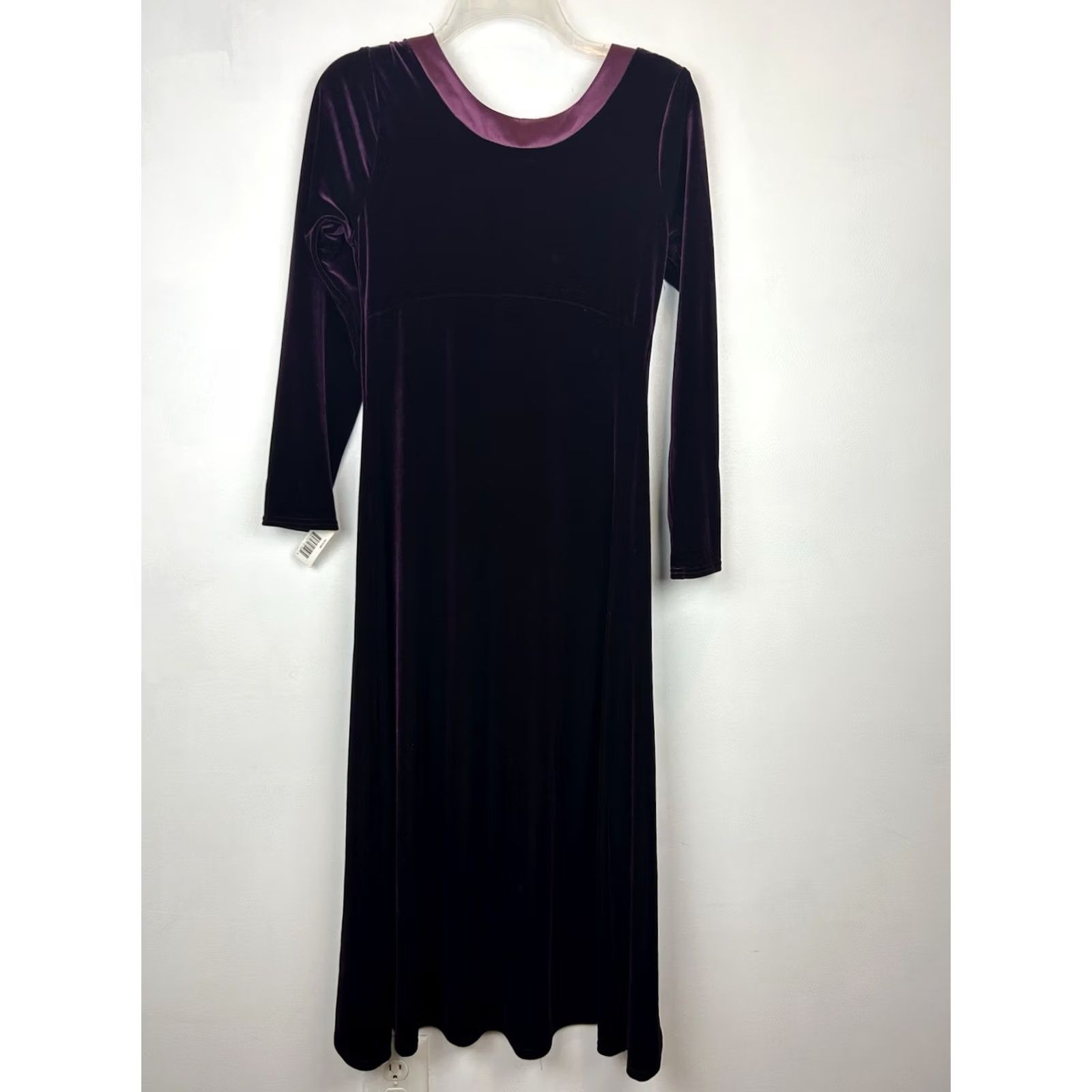 Velour Melodee Purple Velour Dress Midi Womens 10 Shift Casual Event Size L / US 10 / IT 46 - 2 Thumbnail