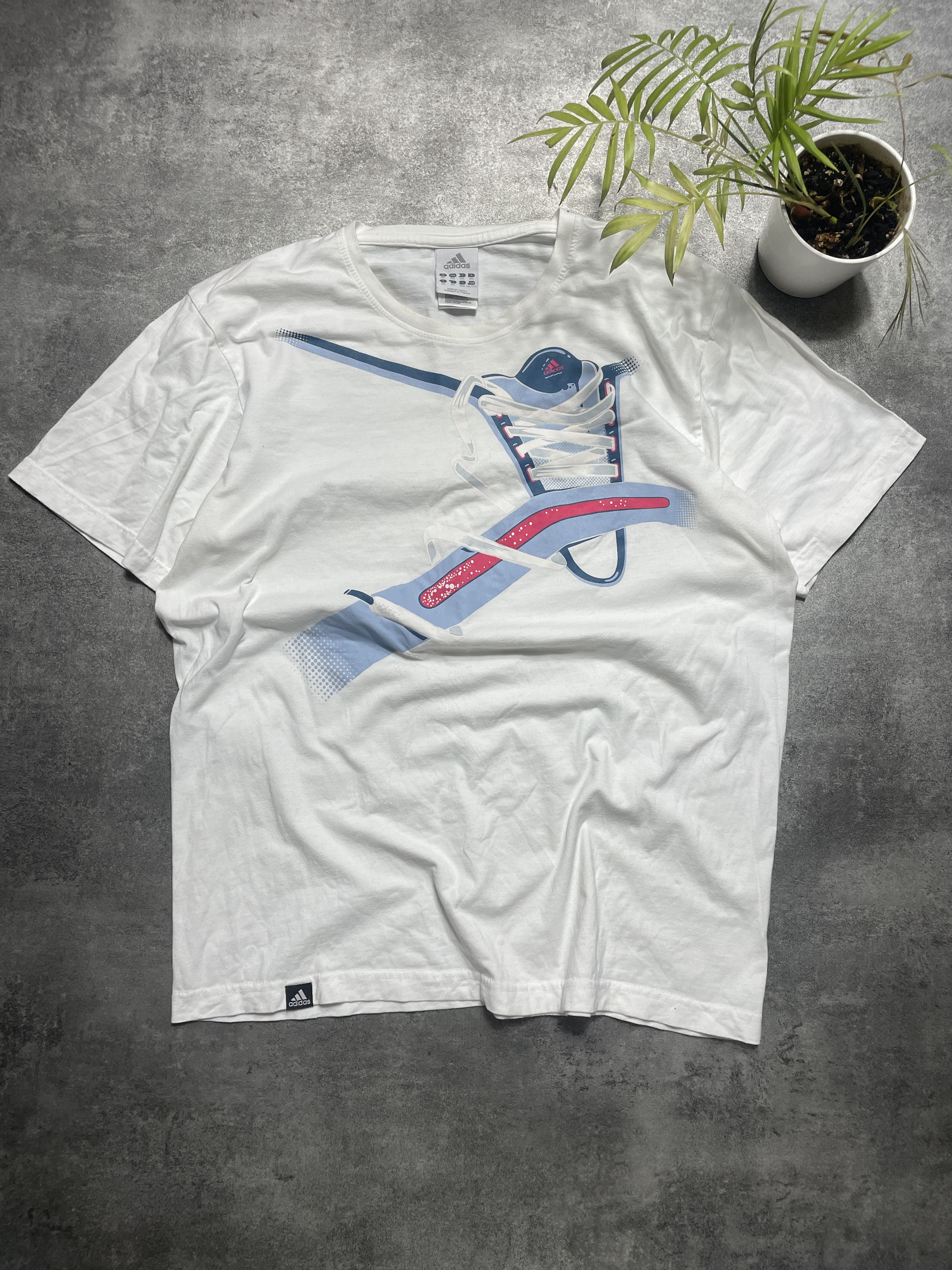Adidas ❗️RARE❗️Adidas Vintage Y2K T-Shirt Shoes Sneakers Size US XXL / EU 58 / 5 - 1 Thumbnail