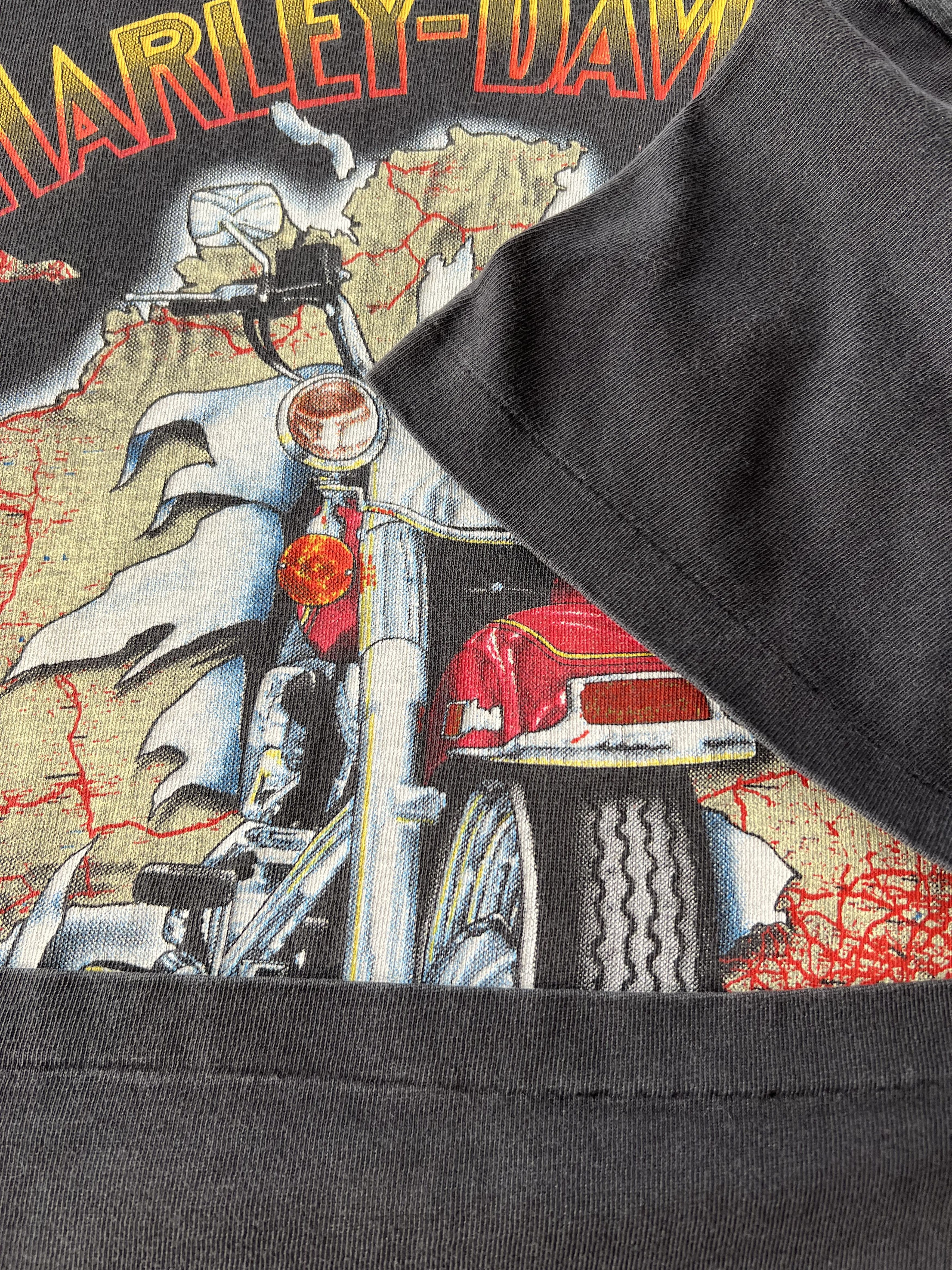 Harley Davidson Vintage 1991 Harley Davidson Australia Breaking Loose Tshirt Size US L / EU 52-54 / 3 - 10 Thumbnail