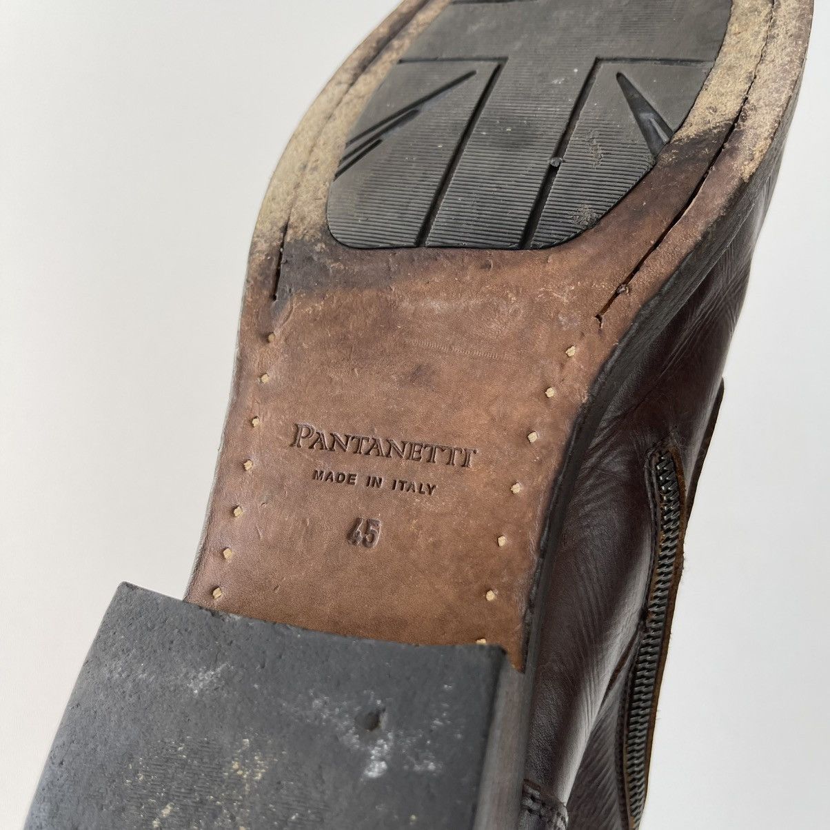 Pantanetti Pantanetti High Ankle Leather Zip Boots Brown Made in Italy Size US 12 / EU 45 - 13 Thumbnail