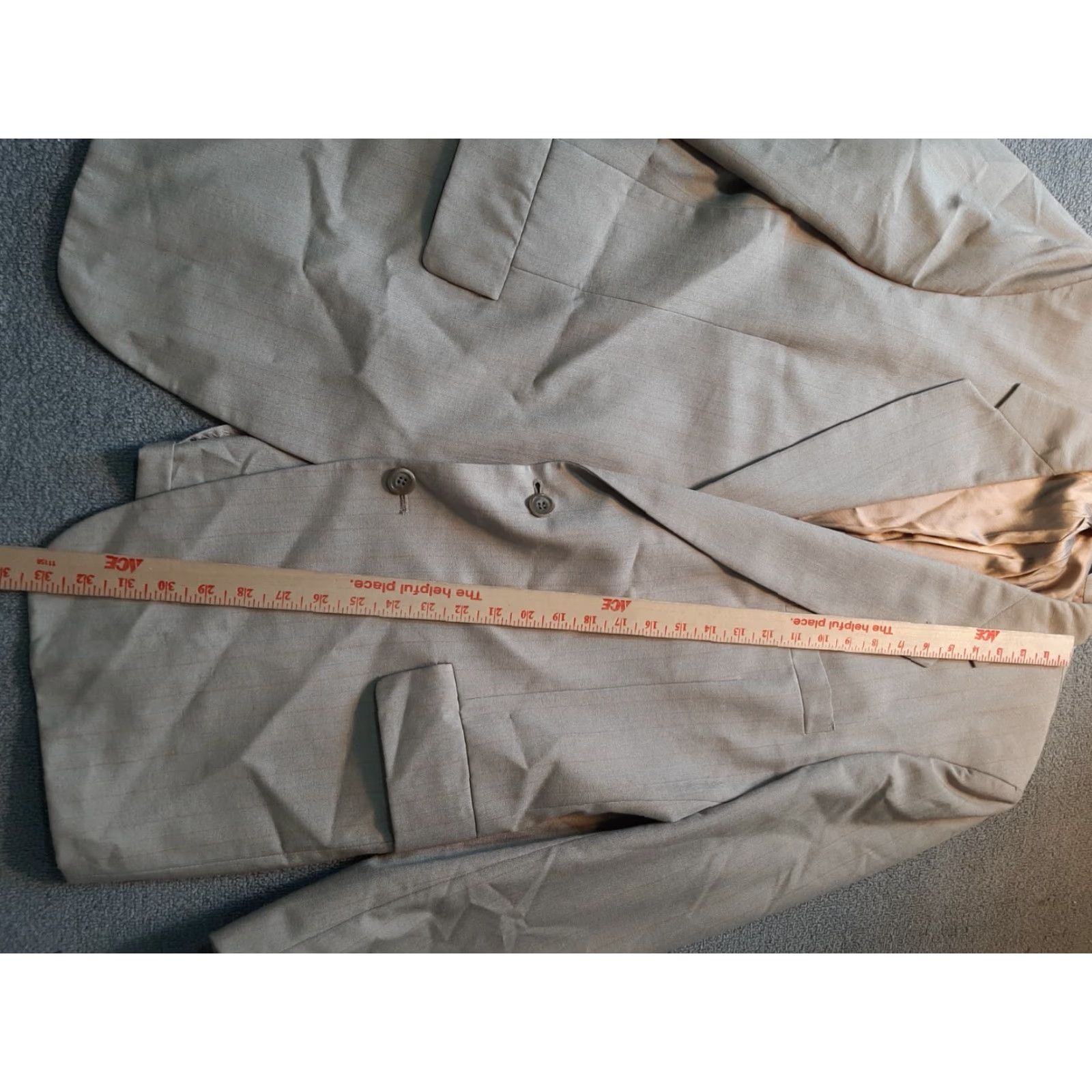 Vintage VINTAGE Kuppenheimer mens Suit Size 42 Tan Pinstripe Made in USA Vintage Size 42R - 3 Thumbnail