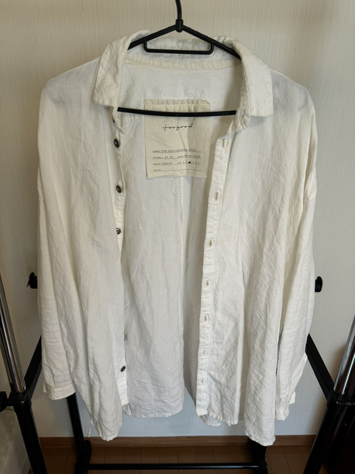 Toogood The Draughtsman Shirt 100% Linen Size US M / EU 48-50 / 2 - 4 Thumbnail