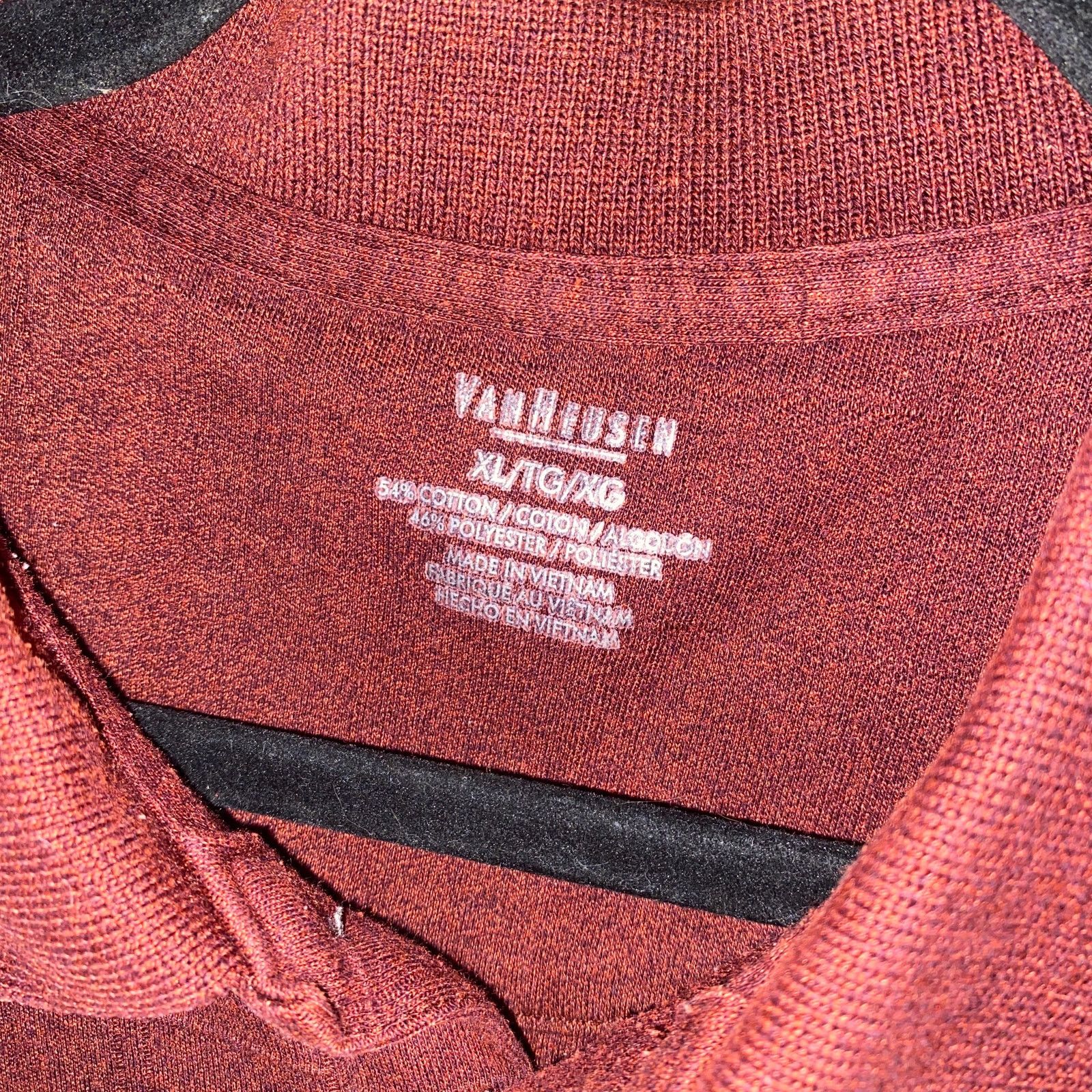 Van Heusen Van Heusen Red Knit Pullover Collared Rugby Polo Sweater XL Size US XL / EU 56 / 4 - 4 Thumbnail