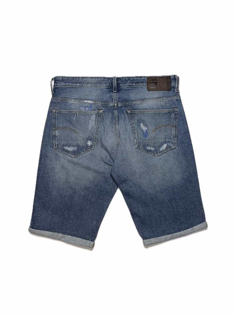 G-Star G star RAW distressed patchwork denim shorts Y2K military Size US 36 / EU 52 - 2 Thumbnail