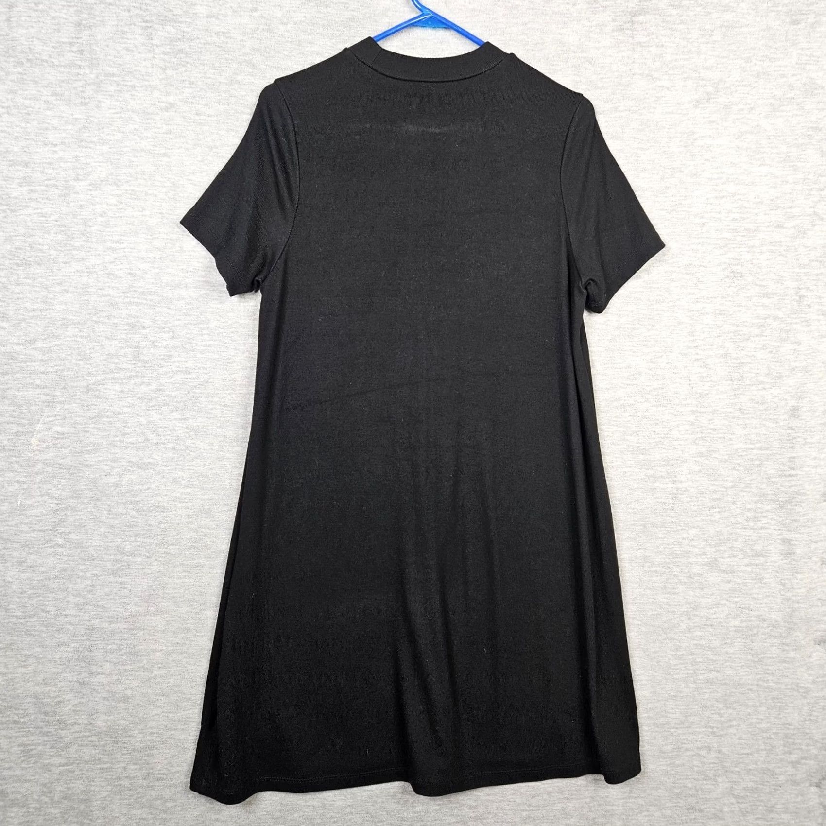 Madewell Madewell Women's T-Shirt Dress Shirt Dress Crew Neck Short Sleeve Above Knee Black M Size M / US 6-8 / IT 42-44 - 2 Thumbnail
