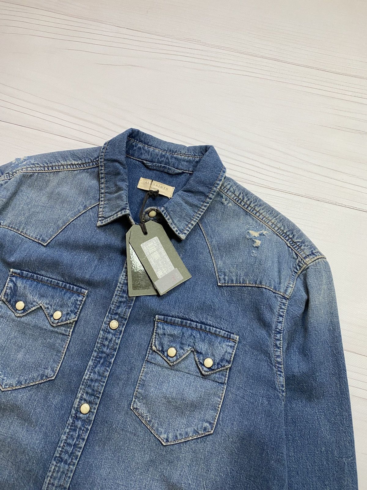 Allsaints Allstaints imonum two pockets jeans button up shirt Size US L / EU 52-54 / 3 - 4 Thumbnail