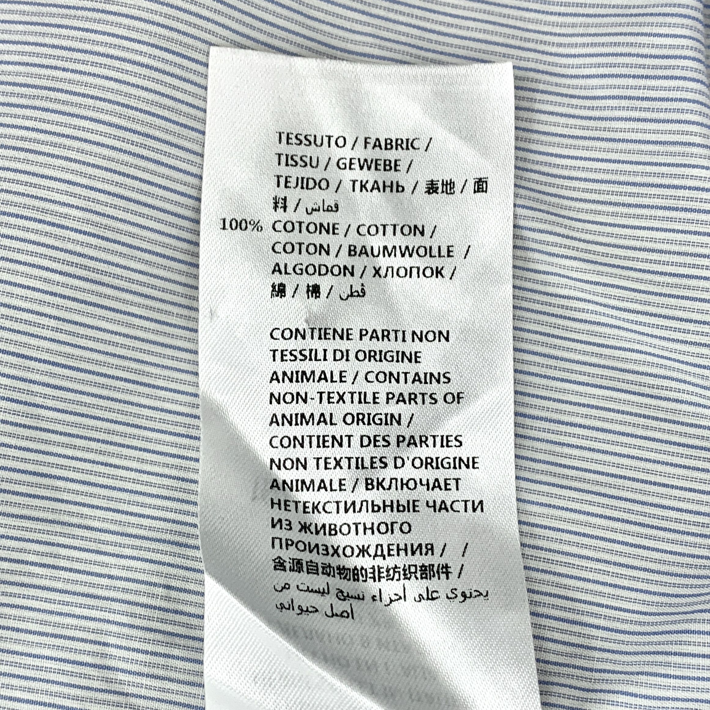Gucci Gucci Stripe Embroidered Shirt Light Blue (40) Size US XXS / EU 40 - 7 Thumbnail