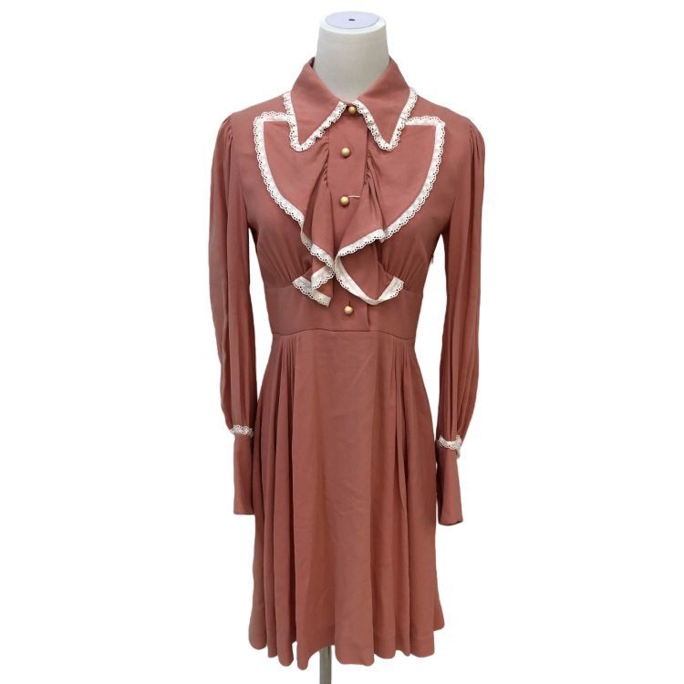 Miu Miu Miu Miu Lace Trim Midi Dress Size 38S Size XS / US 0-2 / IT 36-38 - 1 Thumbnail