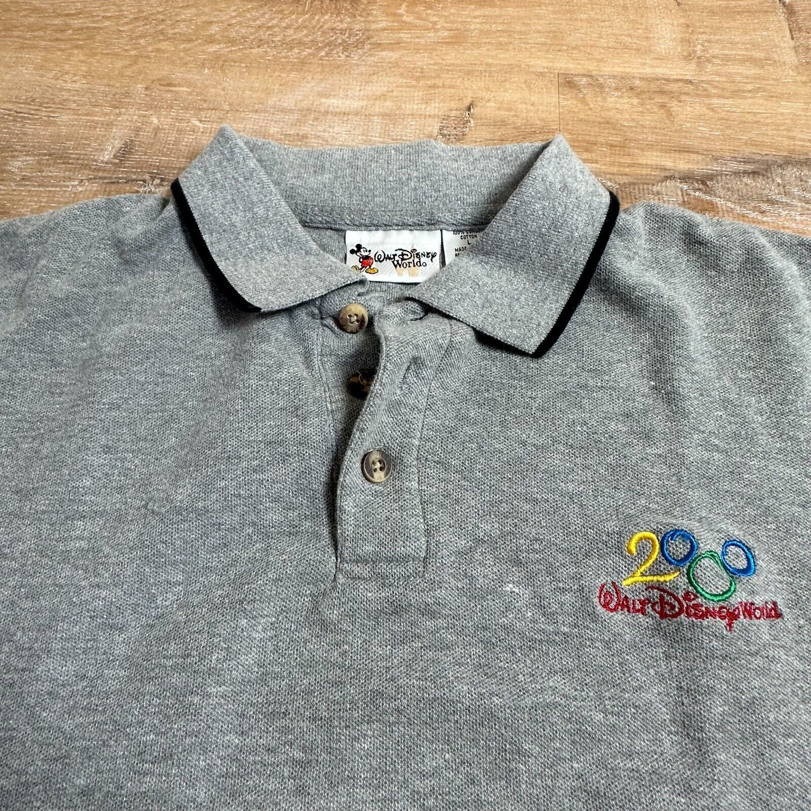 Disney Vintage Walt Disney World 2000 Mickey Mouse Men's Polo Large Size US L / EU 52-54 / 3 - 4 Thumbnail