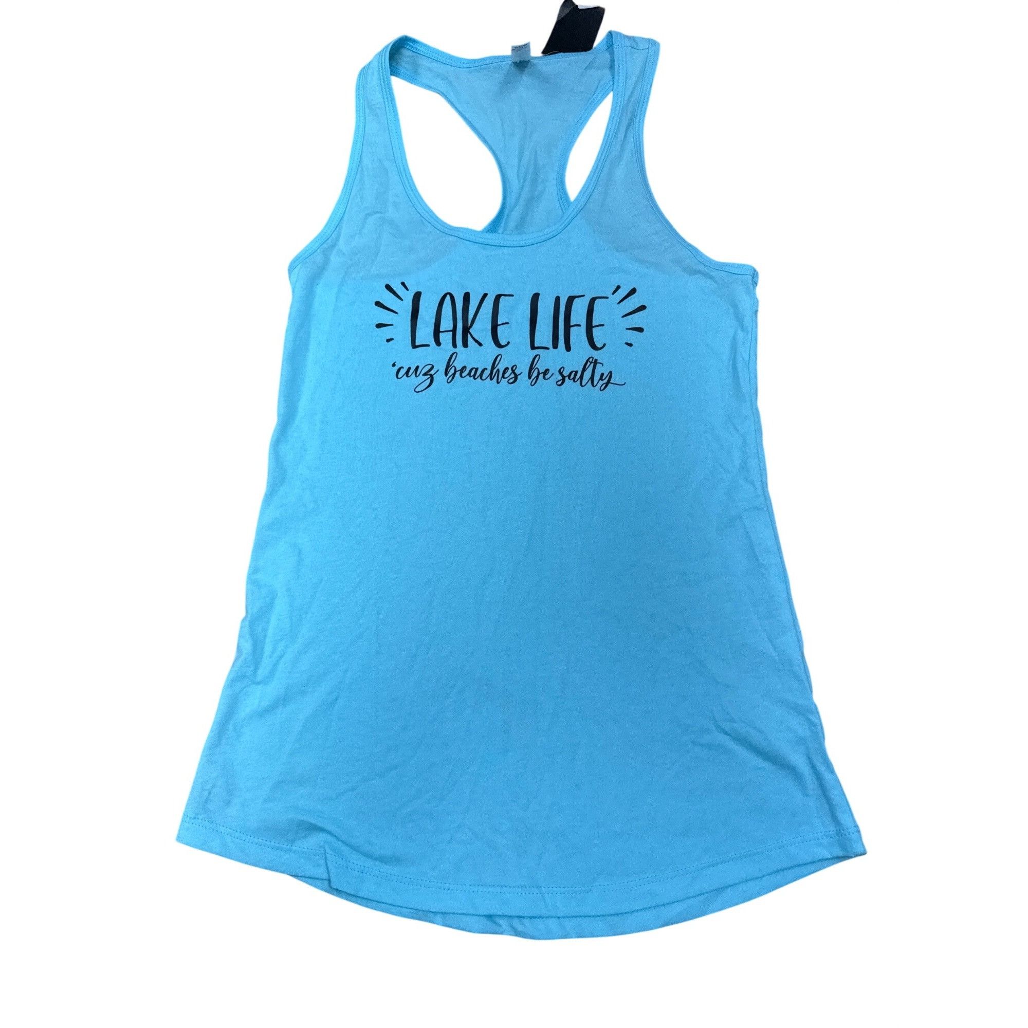 Next Level Lake Life Womens Blue Racerback Tank Top S By Next Level Size S / US 4 / IT 40 - 3 Thumbnail