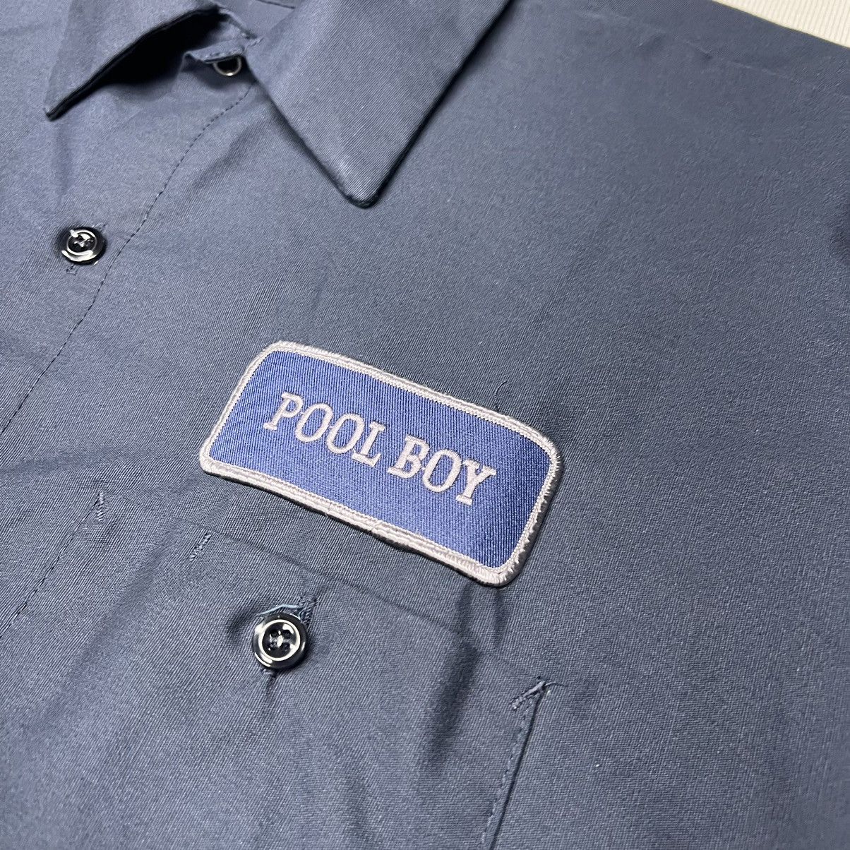Playboy × Vintage Play Boy Shirt Blue Button Up Short Sleeve Pool Mansion 90s Size US XL / EU 56 / 4 - 3 Thumbnail