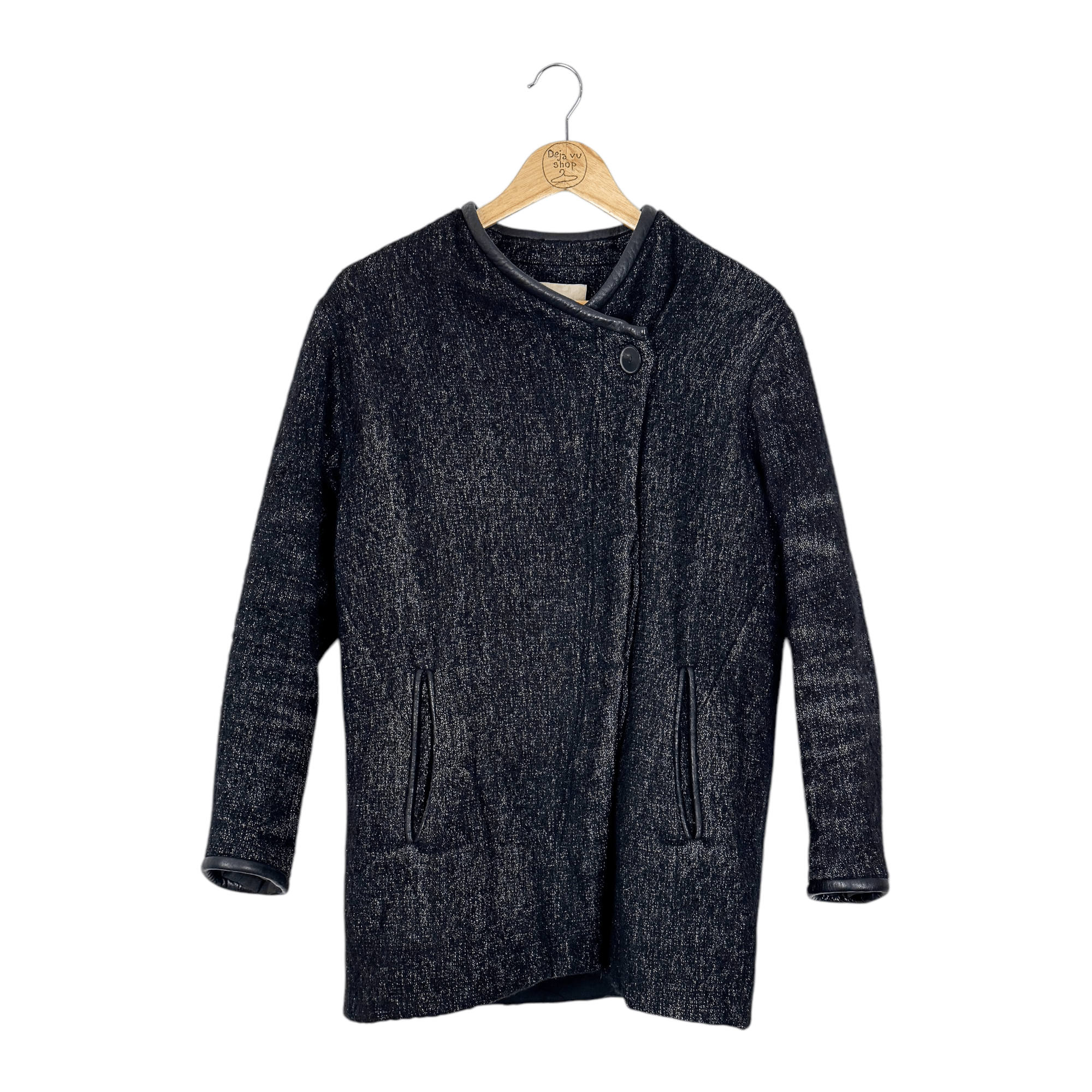 Iro IRO coat made of wool and alpaca with leather details Size XS / US 0-2 / IT 36-38 - 1 Thumbnail