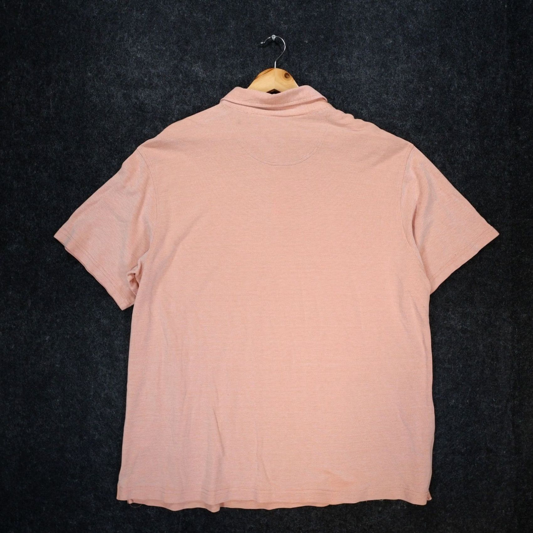 Nat Nast Nat Nast Polo Shirt Mens 2XL Peach Excellent Silk Cotton Blend Short Sleeve Size US XXL / EU 58 / 5 - 2 Thumbnail