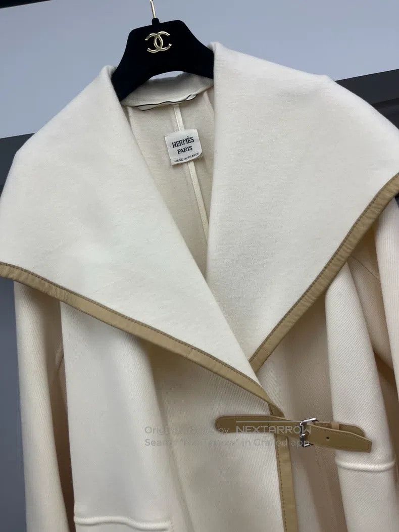 Hermes Hermes White Leather Jacket Size XXS / US 00 / IT 34 - 2 Thumbnail