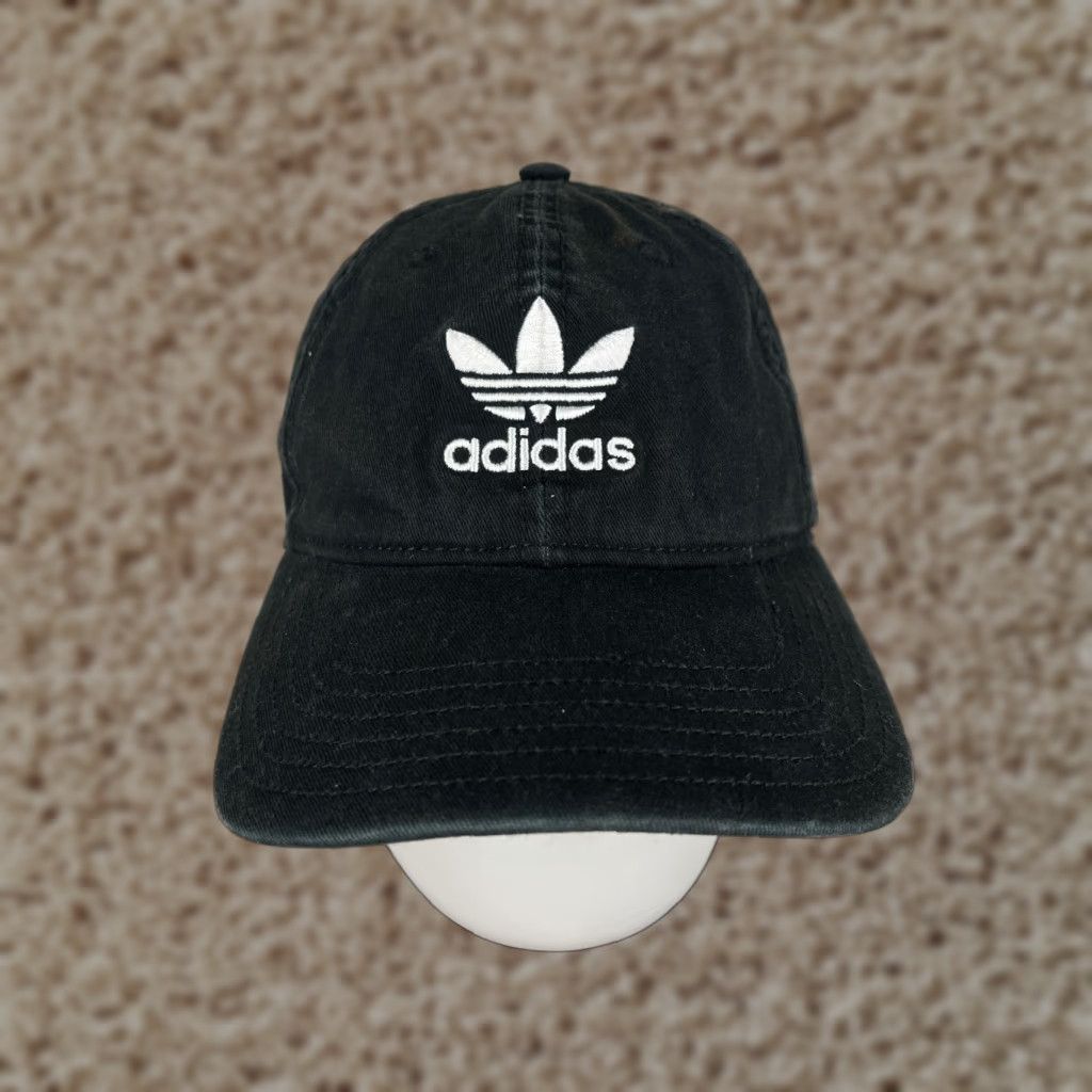 Adidas Adidas Hat Cap Baseball Adjustable One Size Black 100% Cotton Golf Golfer Mens Cap Size ONE SIZE - 1 Thumbnail