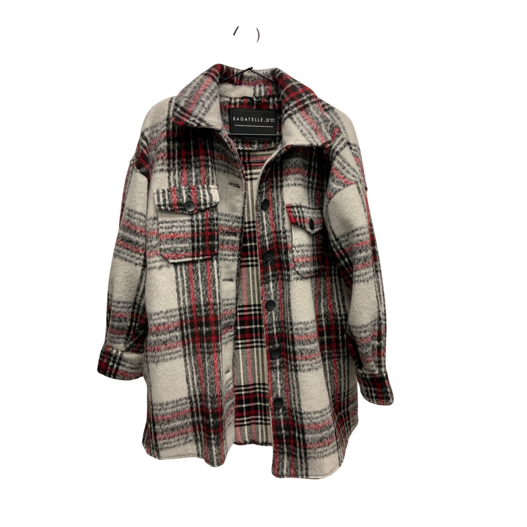 Other Bagatelle Plaid Shacket Jacket Red Black Grey Size XS / US 0-2 / IT 36-38 - 2 Thumbnail