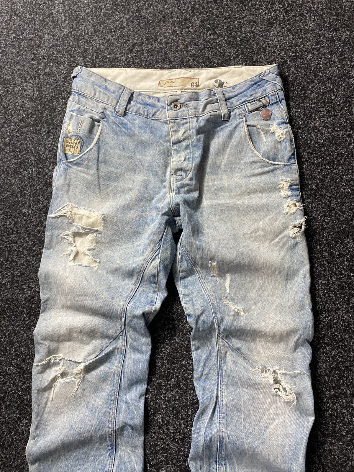 G-Star × Vintage 🔥G STAR OPIUM DISTRESSED TAPERED LOOSE JEANS 28 Size 28" / US 6 / IT 42 - 3 Thumbnail