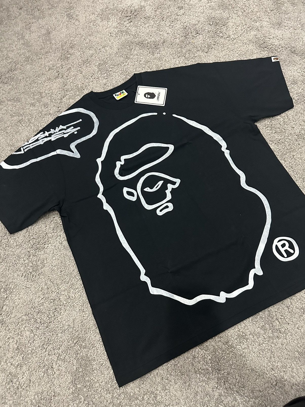 image of Bape X Joshua Vides Tee in Black, Men's (Size 2XL)