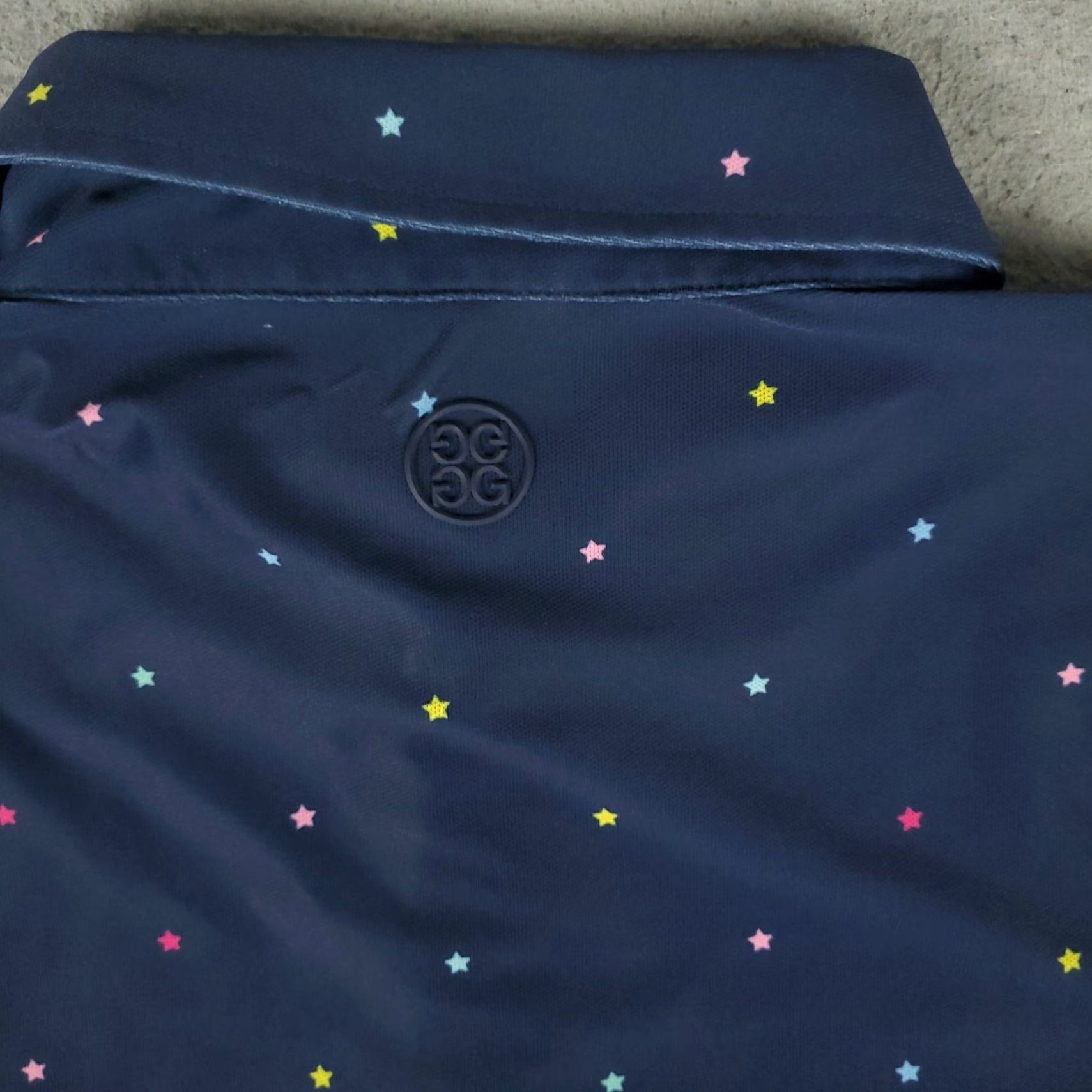 G/FORE G/FORE Polo Shirt Mens Size Medium Navy Blue Star Print Short Sleeve Golf Polo Shirt Mens Medium Navy Blue Star Print 90s? Size US M / EU 48-50 / 2 - 3 Thumbnail