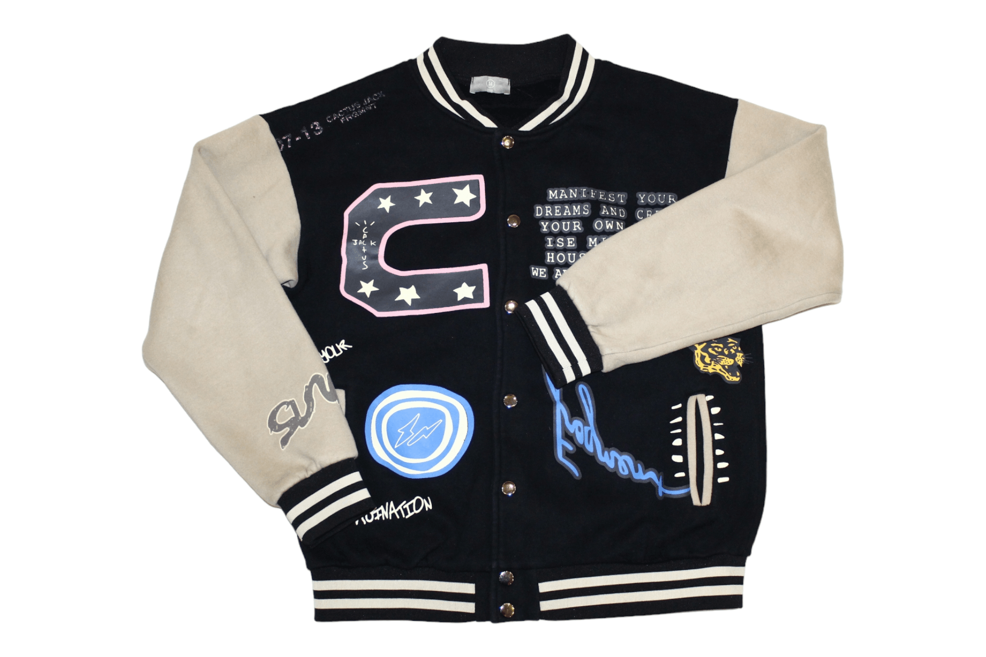 Japanese Brand hbat design Cactus Jack Travis Scott printed varsity jacket Size US M / EU 48-50 / 2 - 10 Thumbnail