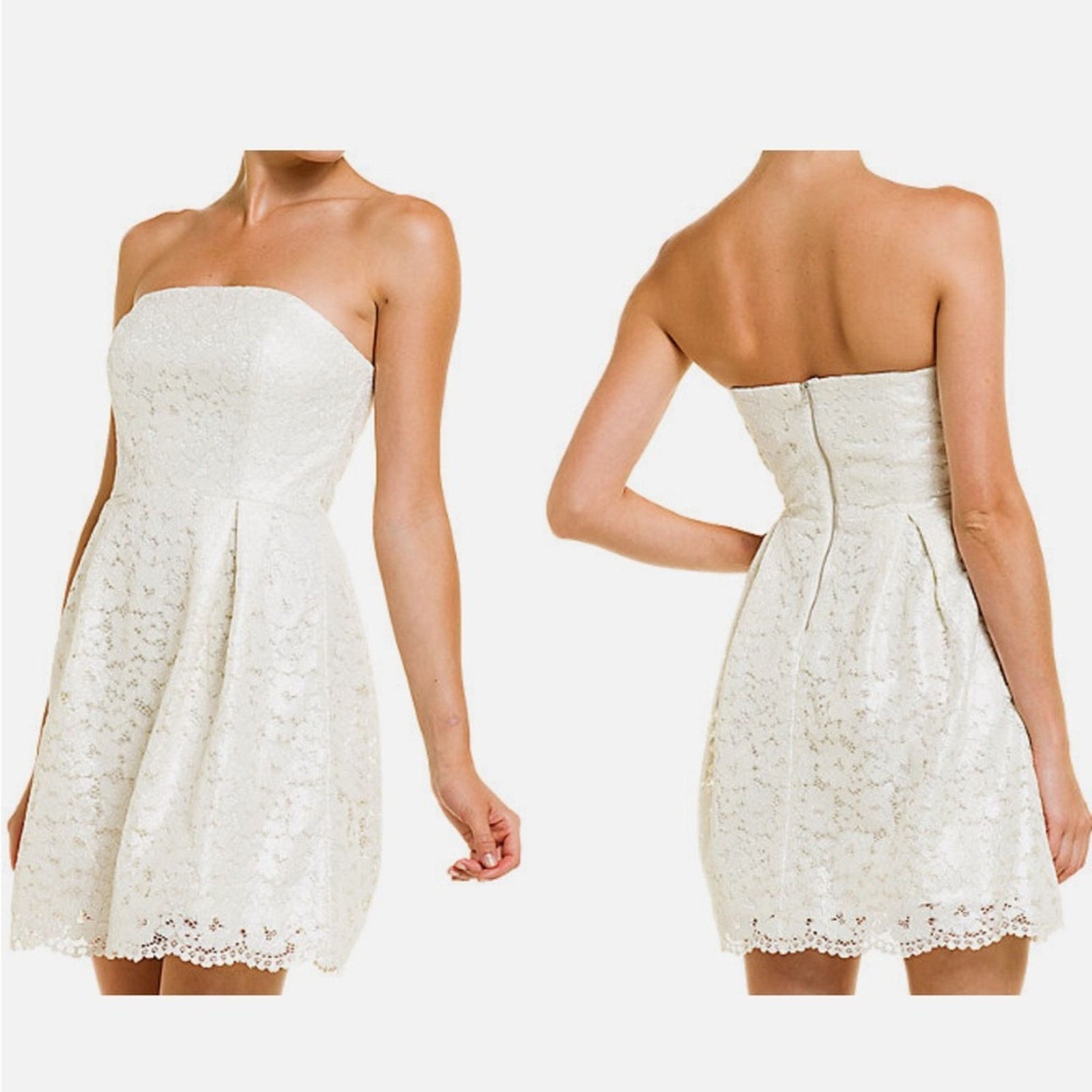 Lilly Pulitzer Lilly Pulitzer Marielle Cameo White Race For This Lace Dress Size M / US 6-8 / IT 42-44 - 1 Thumbnail