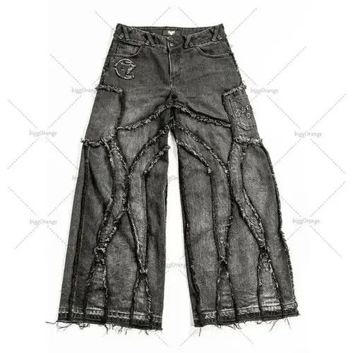 Japanese Brand × Vintage Punk Y2k Streetwear Loose Wash Jeans Size US 33 - 3 Thumbnail