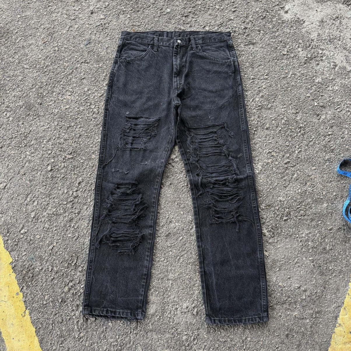 Rustler Vintage rustler black rippep Jean denim pants Size US 36 / EU 52 - 2 Thumbnail