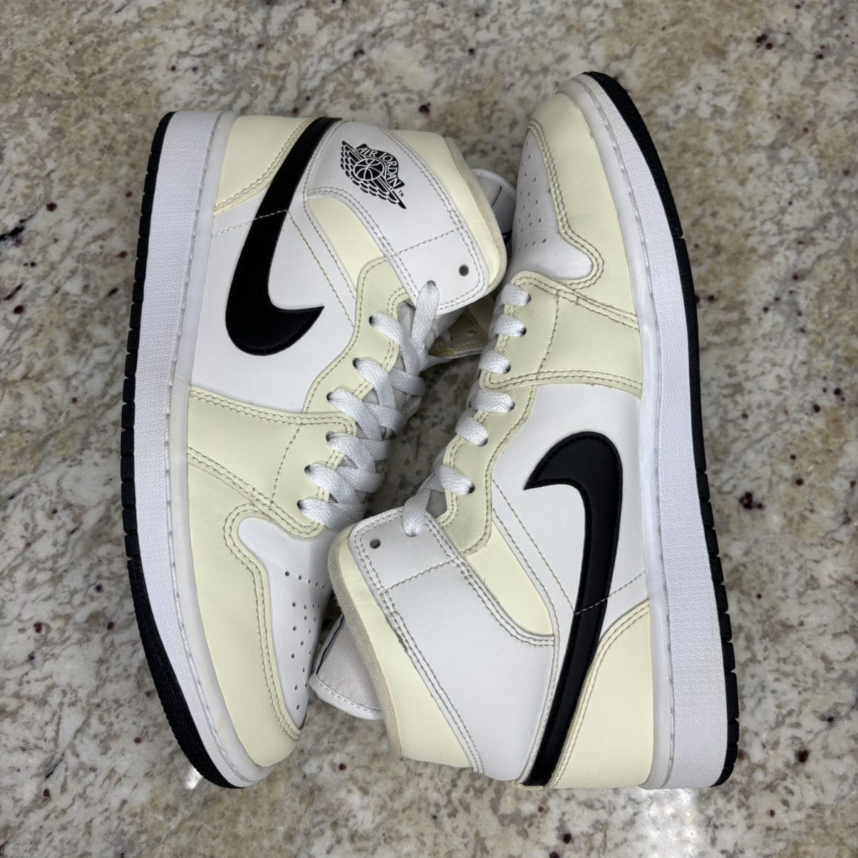 Jordan Brand Size 10W/8.5M - Jordan 1 Mid Coconut Milk Wmn CLEAN No Box Size US 10 / IT 40 - 14 Thumbnail