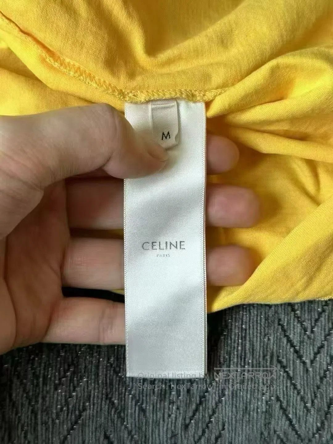 Celine CELINE Yellow Logo Short Sleeve| Size US M / EU 48-50 / 2 - 4 Thumbnail