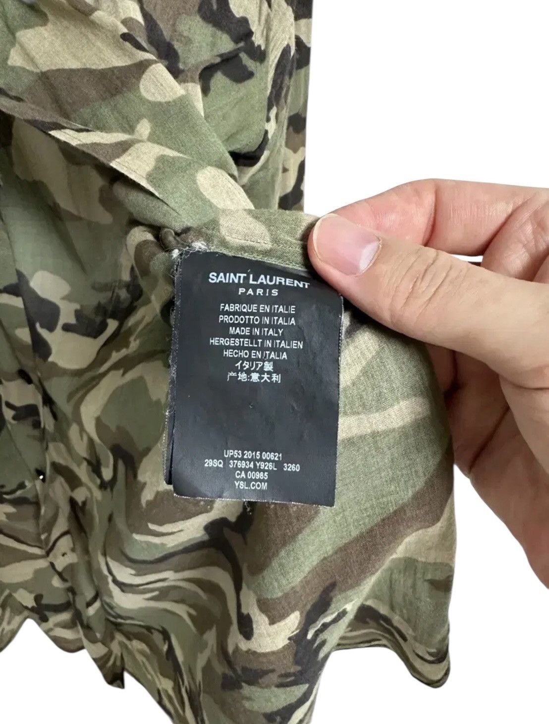 Saint Laurent Paris Saint Laurent Camouflage Shirt Size US M / EU 48-50 / 2 - 7 Thumbnail