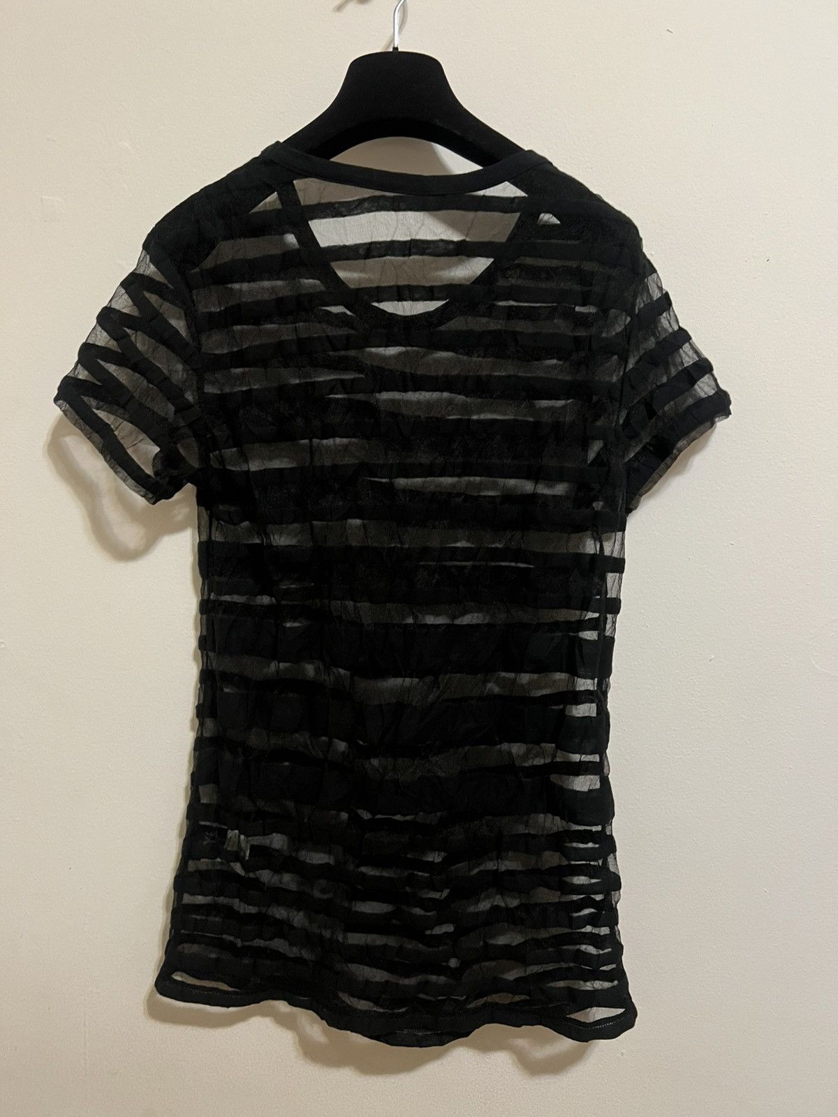 Y's Y’s Stripe Sheer Mesh Short Sleeve Top Size US M / EU 48-50 / 2 - 2 Thumbnail