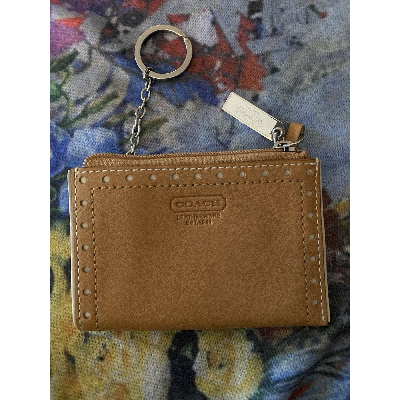 Coach Coach card/change leather key holder beige New Size ONE SIZE - 1 Thumbnail