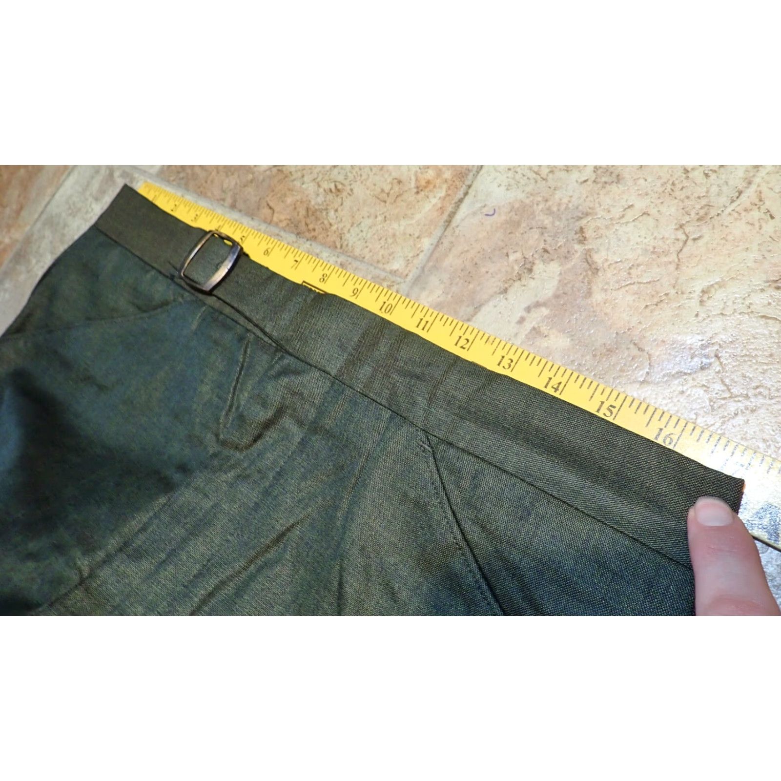 Vintage VINTAGE Sliver Mfg Co Gulf Steam Traditionals SHARKSKIN GREEN PANTS TROUSERS Slacks 34x28 Talon zip 1950s 60s Men Size US 34 / EU 50 - 5 Thumbnail