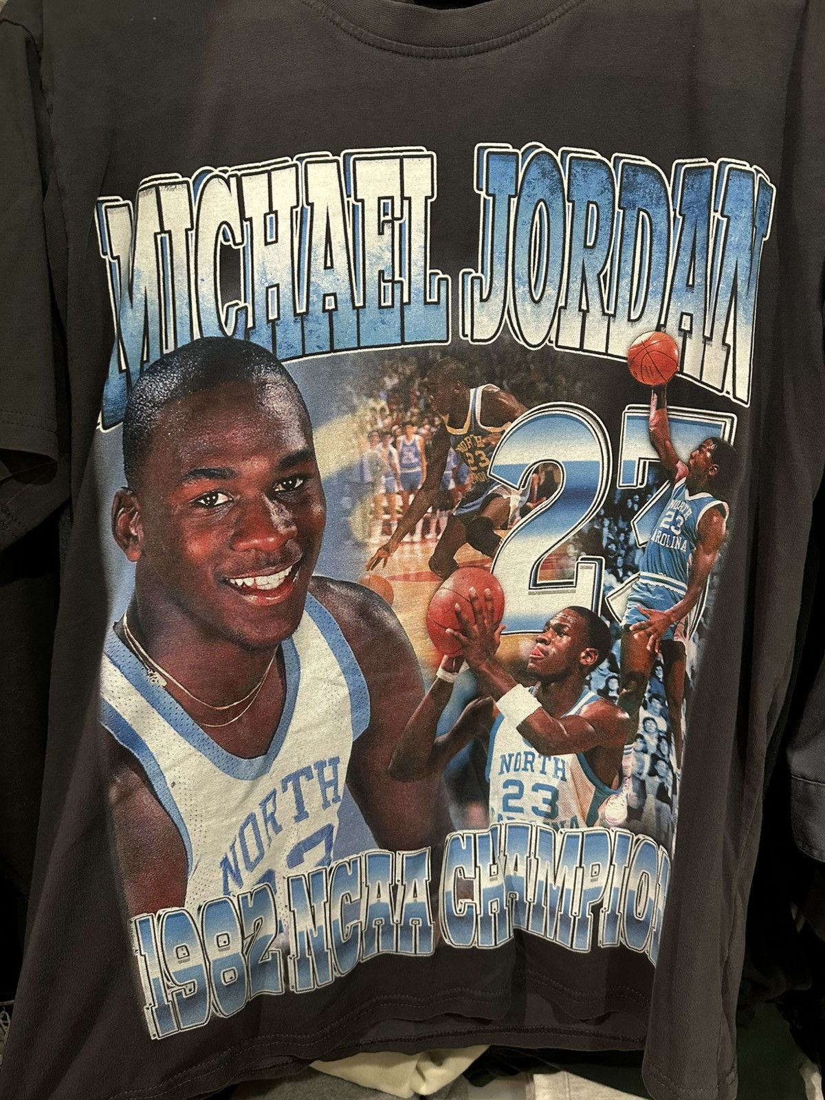 Vintage Vintage Grey Michael Jordan Graphic Tee Size US XS / EU 42 / 0 - 3 Thumbnail