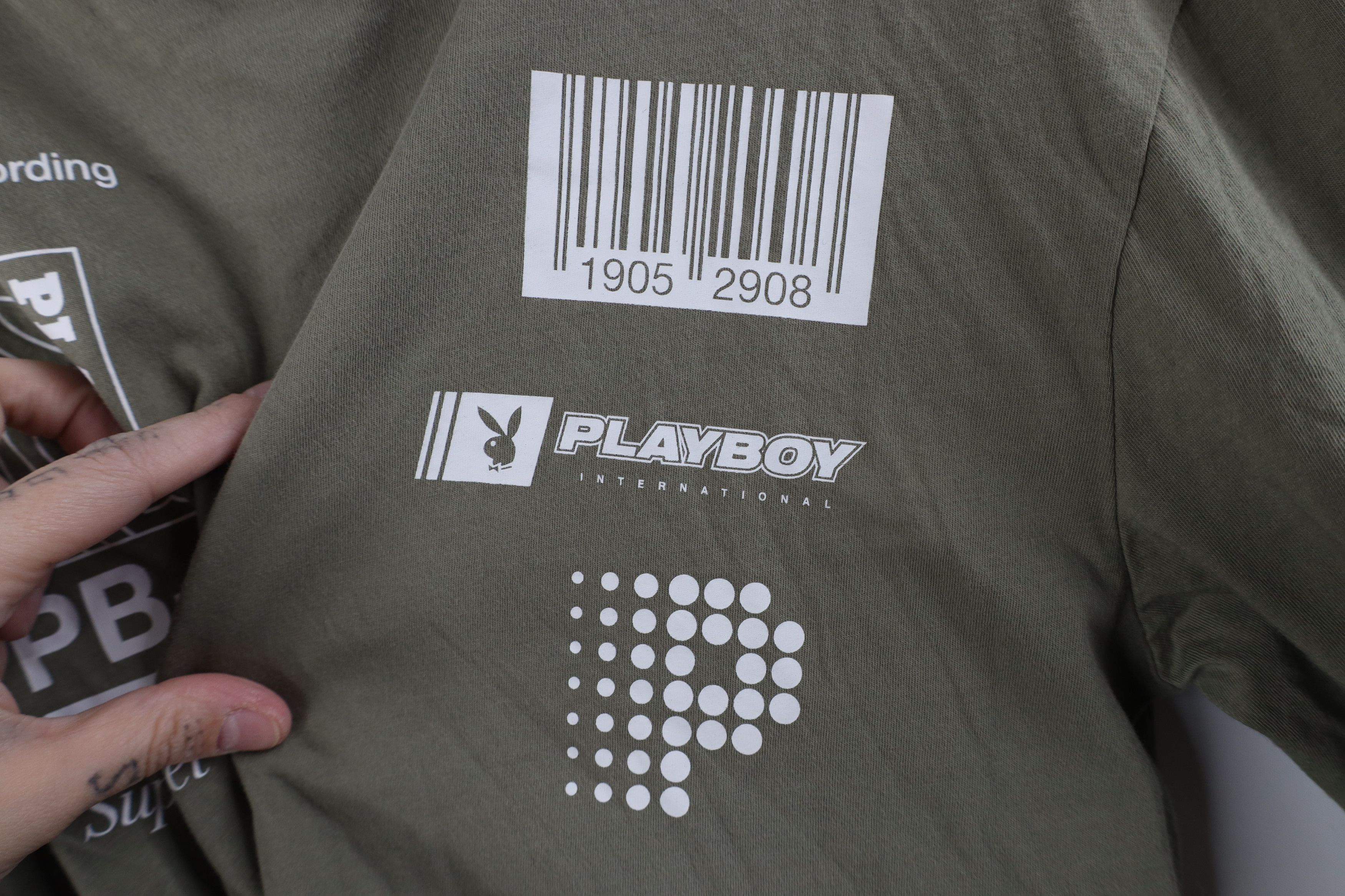Playboy × Vintage Vintage Y2K Pacsun Playboy Taped Logo Long Sleeve T-Shirt Size US S / EU 44-46 / 1 - 9 Thumbnail