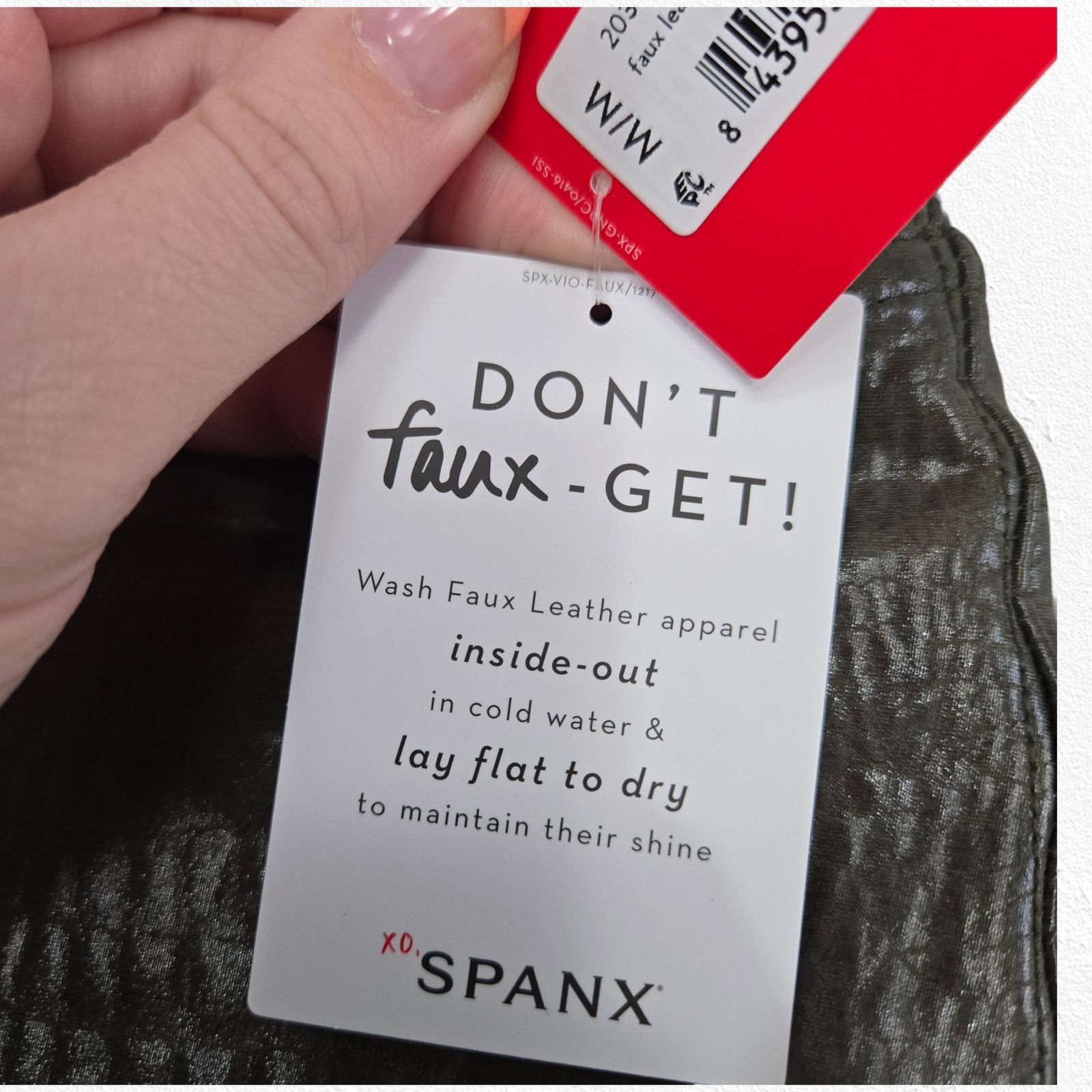 Spanx SPANX Croc Shine Leggings Olive M NWT Size 30" / US 8 / IT 44 - 6 Thumbnail