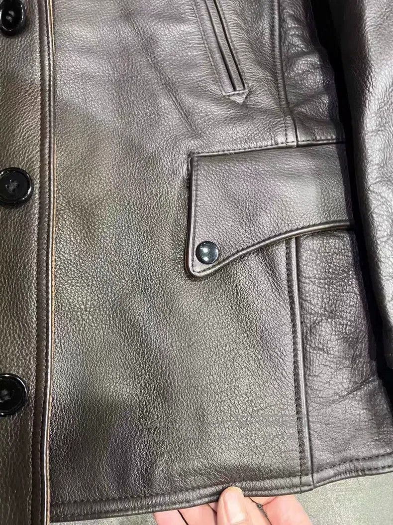 Other Heavy cowhide dispatcher leather jacket Size US M / EU 48-50 / 2 - 3 Thumbnail