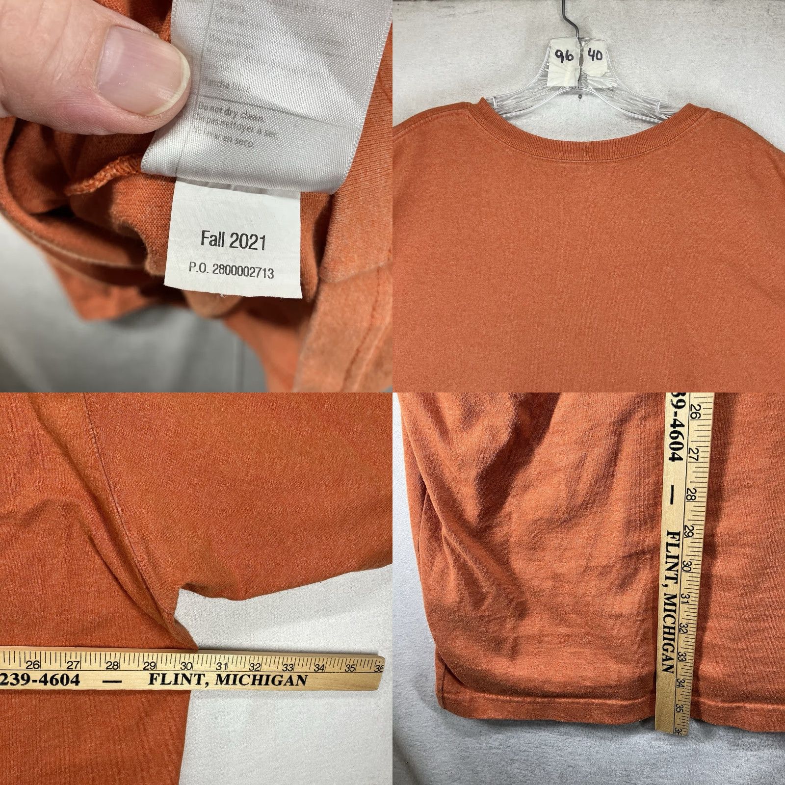 Carhartt Carhartt Mens 4XL Short Sleeve T-Shirt Loose Fit Orange Mid Weight Size US XXL / EU 58 / 5 - 8 Thumbnail