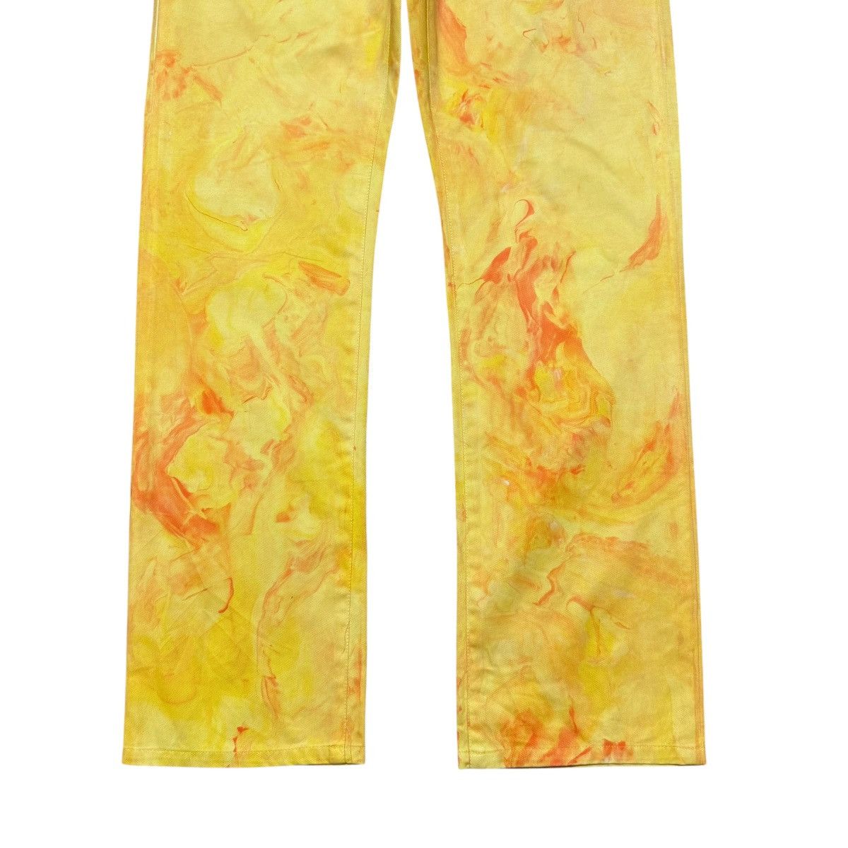 Japanese Brand Vintage SYNAPS Denim Painted Bleach Jeans Size US 31 - 7 Thumbnail