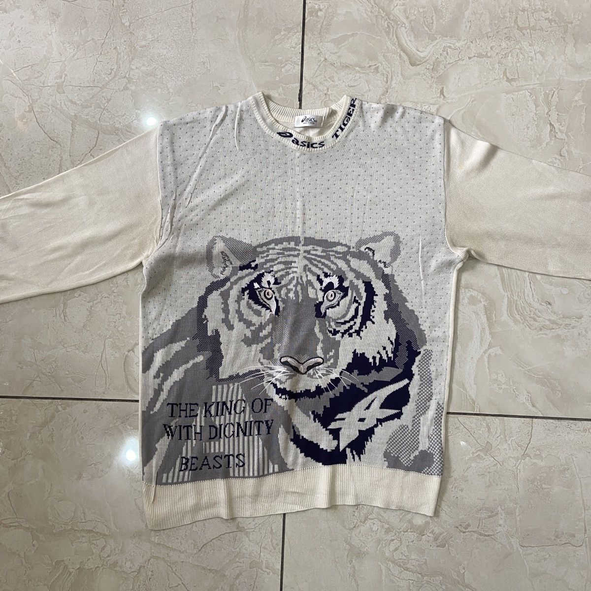 Asics Asics Tiger Knitted Jersey ( 💎rare find ) Size US S / EU 44-46 / 1 - 6 Thumbnail