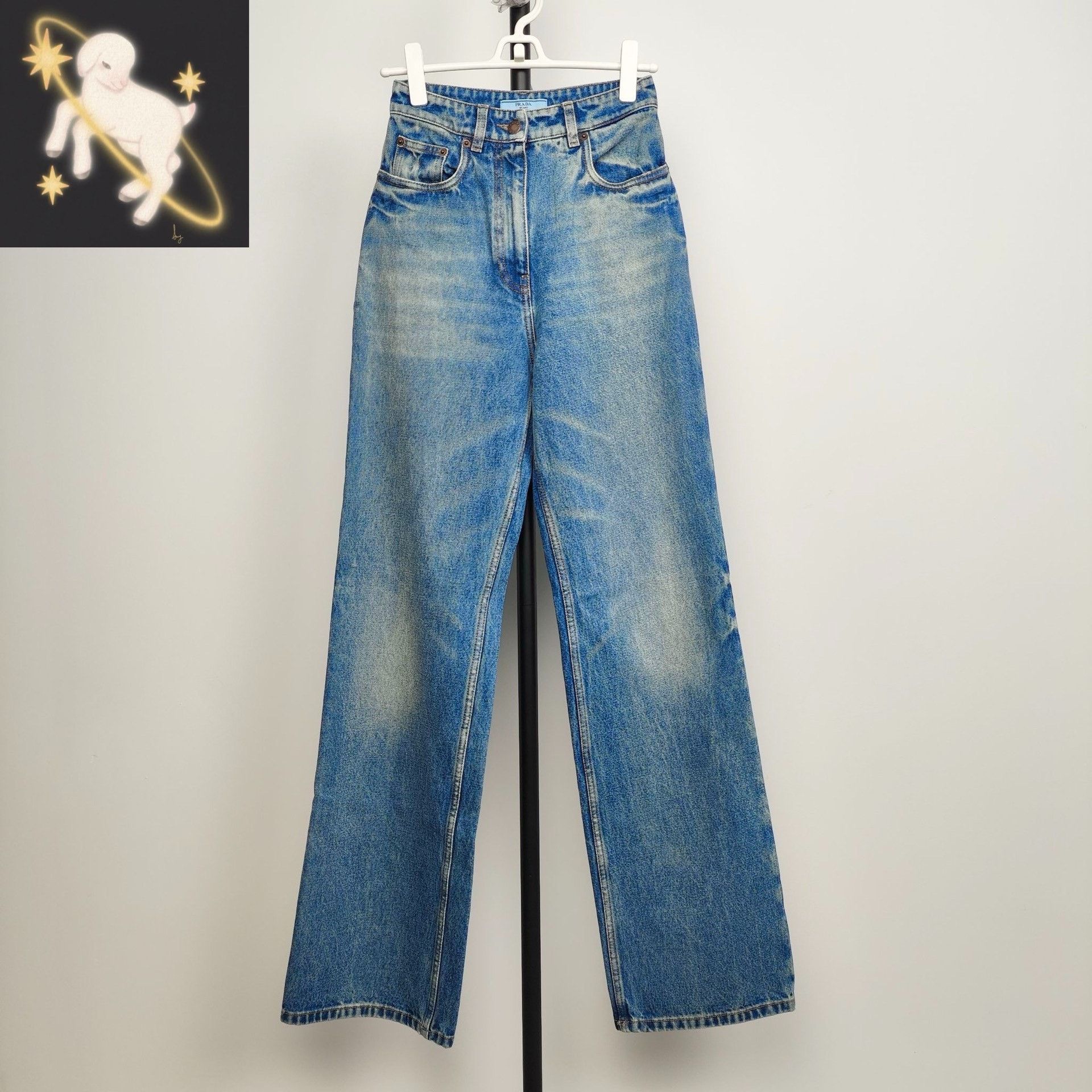 Prada Prada Retro Blue Jeans 25 Women Size 25" / US 0 / IT 36 - 1 Thumbnail