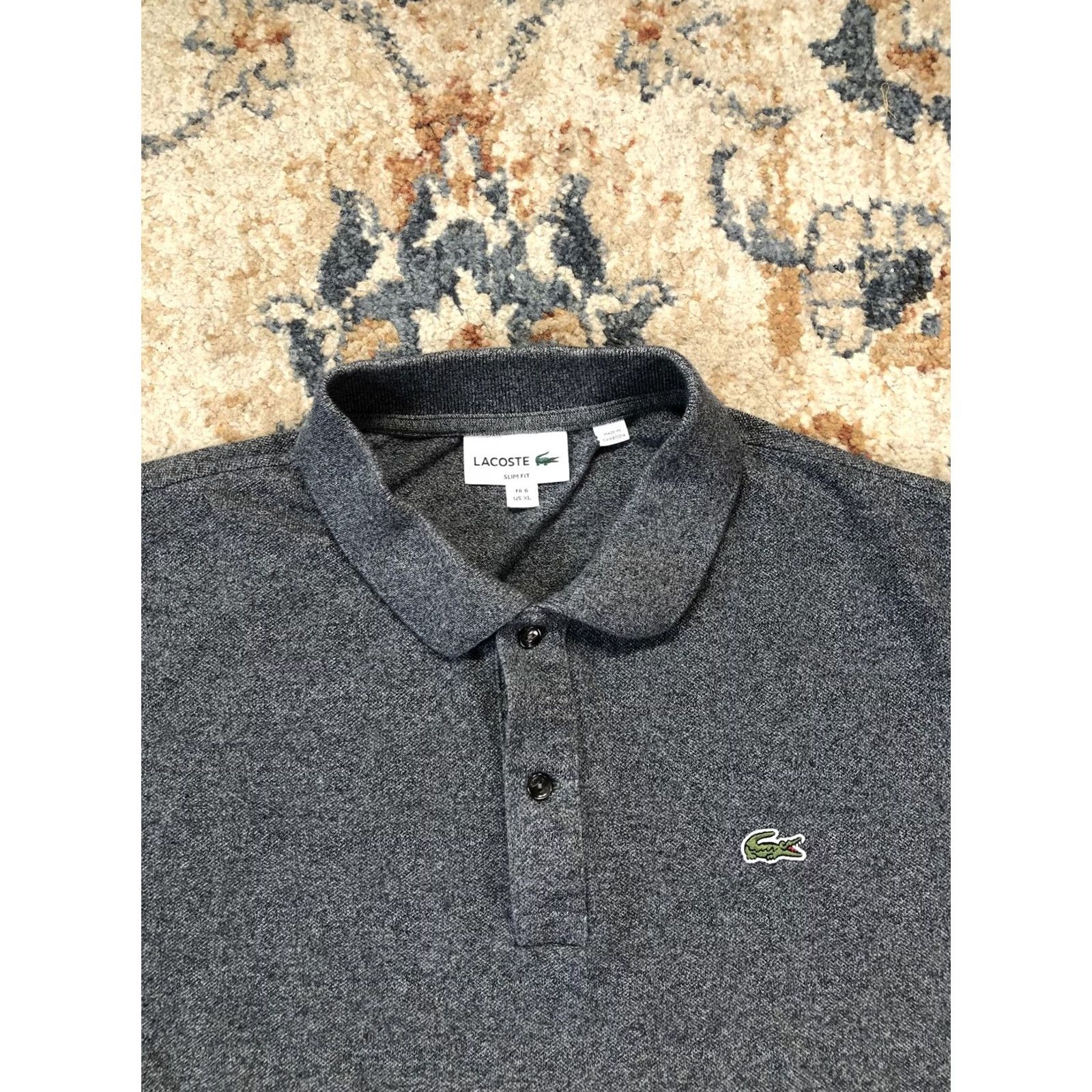 Lacoste Lacoste Polo Shirt Mens XL Gray Solid Slim Fit Short Sleeve Casual Polo Shirt Mens XL Gray Solid Slim Fit Short Sleeve Casual Size US XL / EU 56 / 4 - 2 Thumbnail