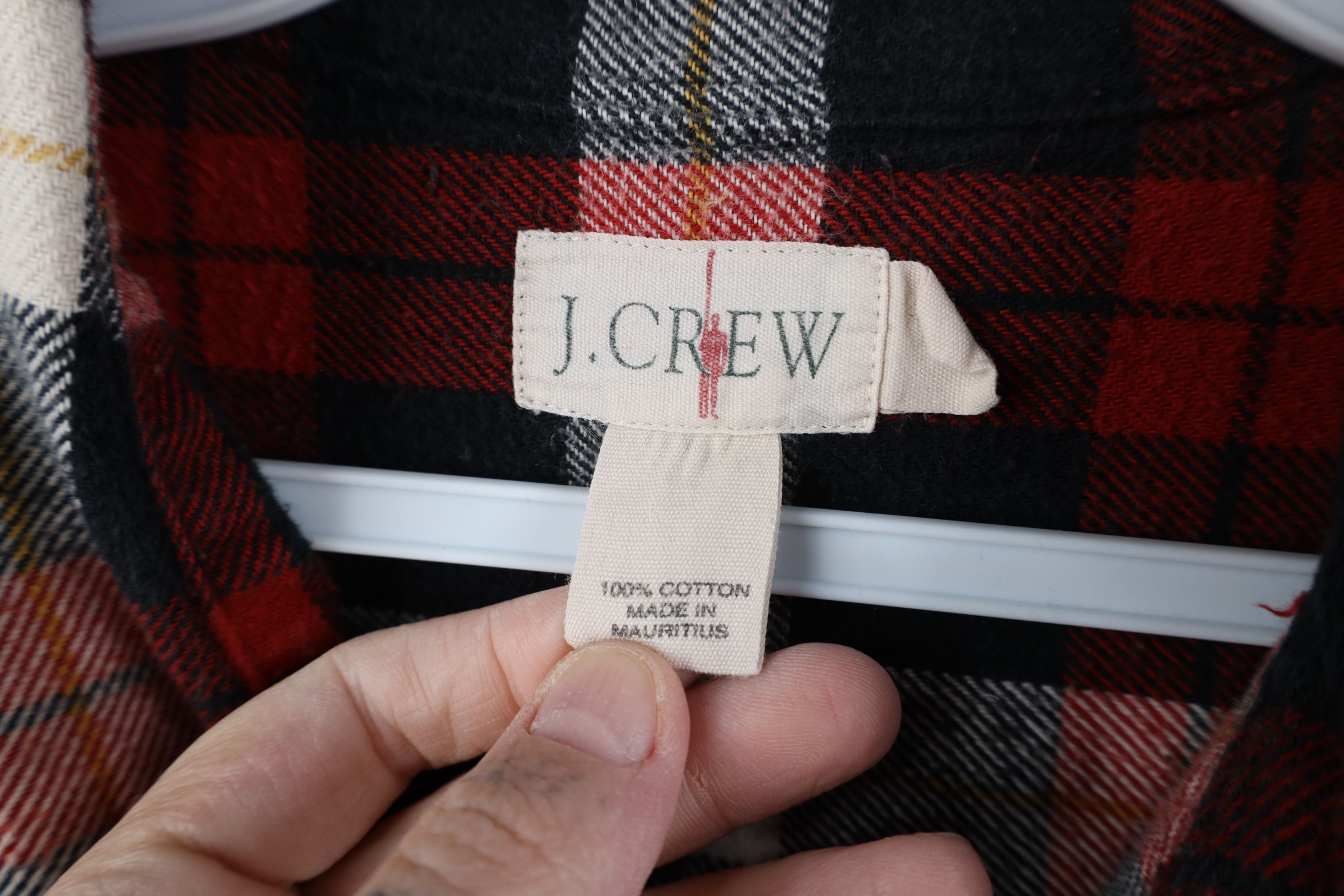 J.Crew Vintage 90s J Crew Flannel Collared Button Down Shirt Plaid Size US L / EU 52-54 / 3 - 11 Thumbnail
